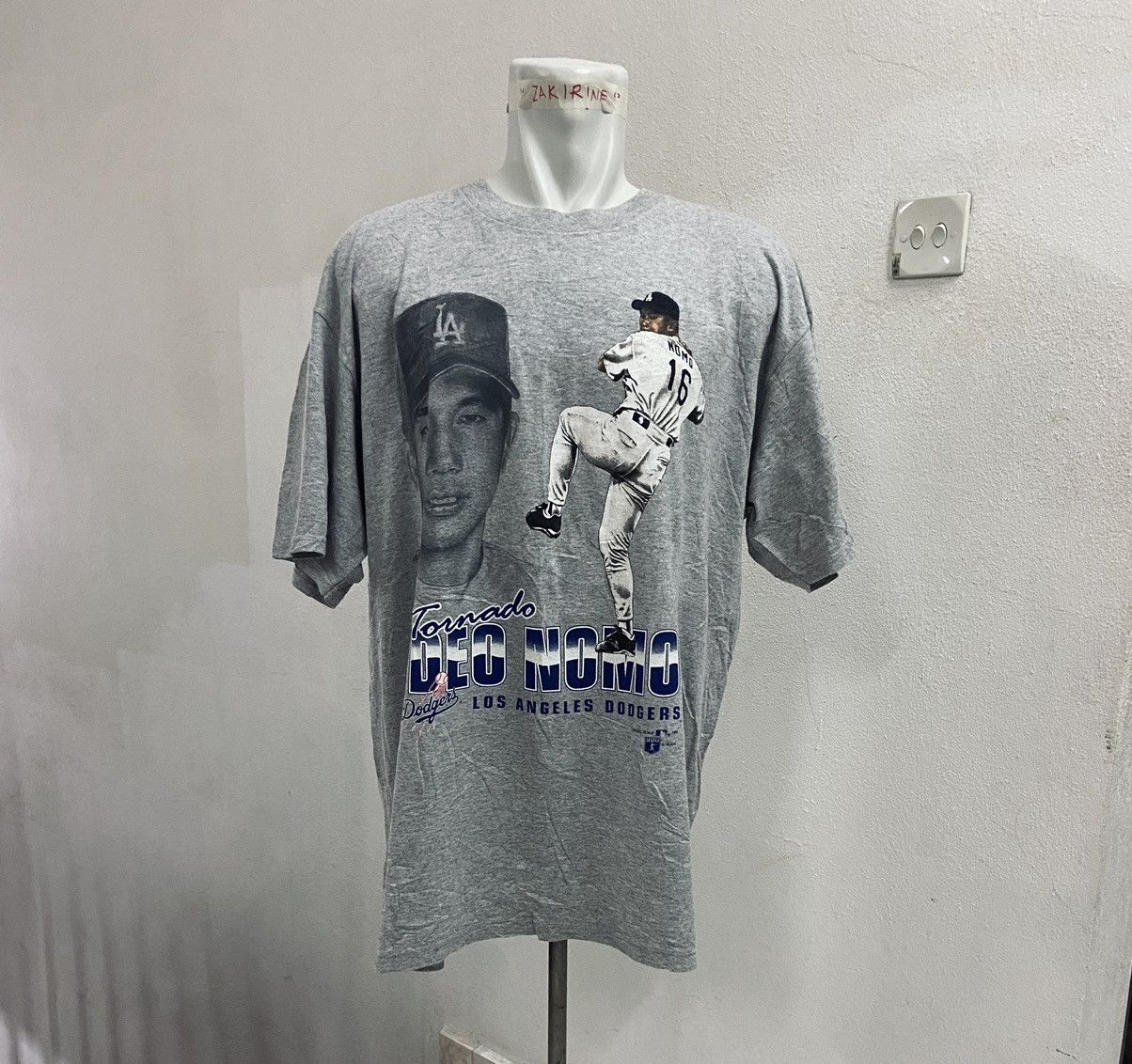 MLB × Vintage VINTAGE LA DODGERS THE TORNADO HIDEO NOMO TEE Size US XL / EU 56 / 4 - 3 Thumbnail