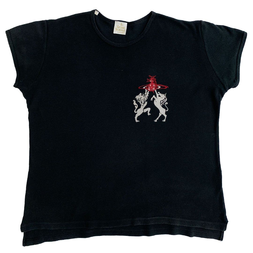 Vivienne Westwood Vivienne Westwood - Vintage Lion Crest Tee - Black - L Size XL / US 12-14 / IT 48-50 - 1 Thumbnail