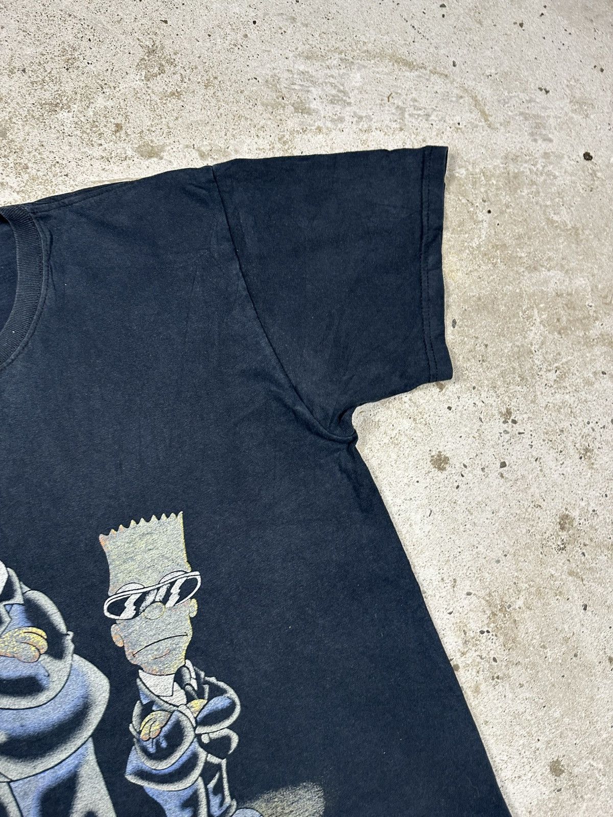 Anime × The Simpsons × Vintage Vintage Y2K The Simpsons Men In Black Parody Tee Movie Anima Size US L / EU 52-54 / 3 - 7 Thumbnail