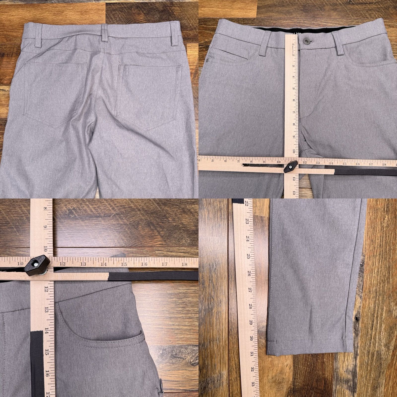 Van Heusen Van Heusen Pants Mens 30x32 Gray Slim Stretch Flat Front 5-Pocket Chino Workwear Casual Dress Size US 30 / EU 46 - 8 Thumbnail