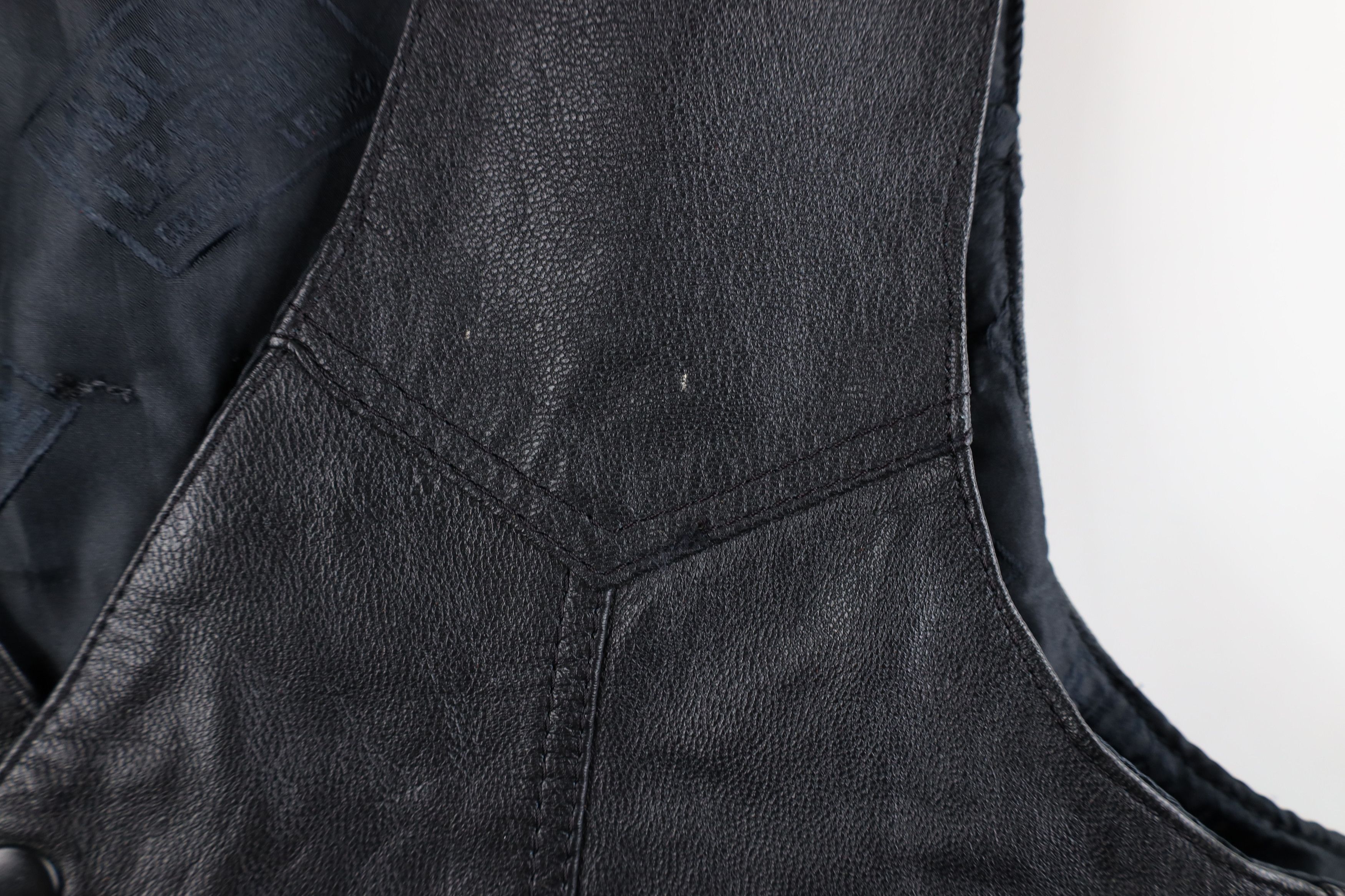 Vintage Vintage 90s Streetwear Motorcycle Riding Vest Jacket Black Size US M / EU 48-50 / 2 - 4 Thumbnail