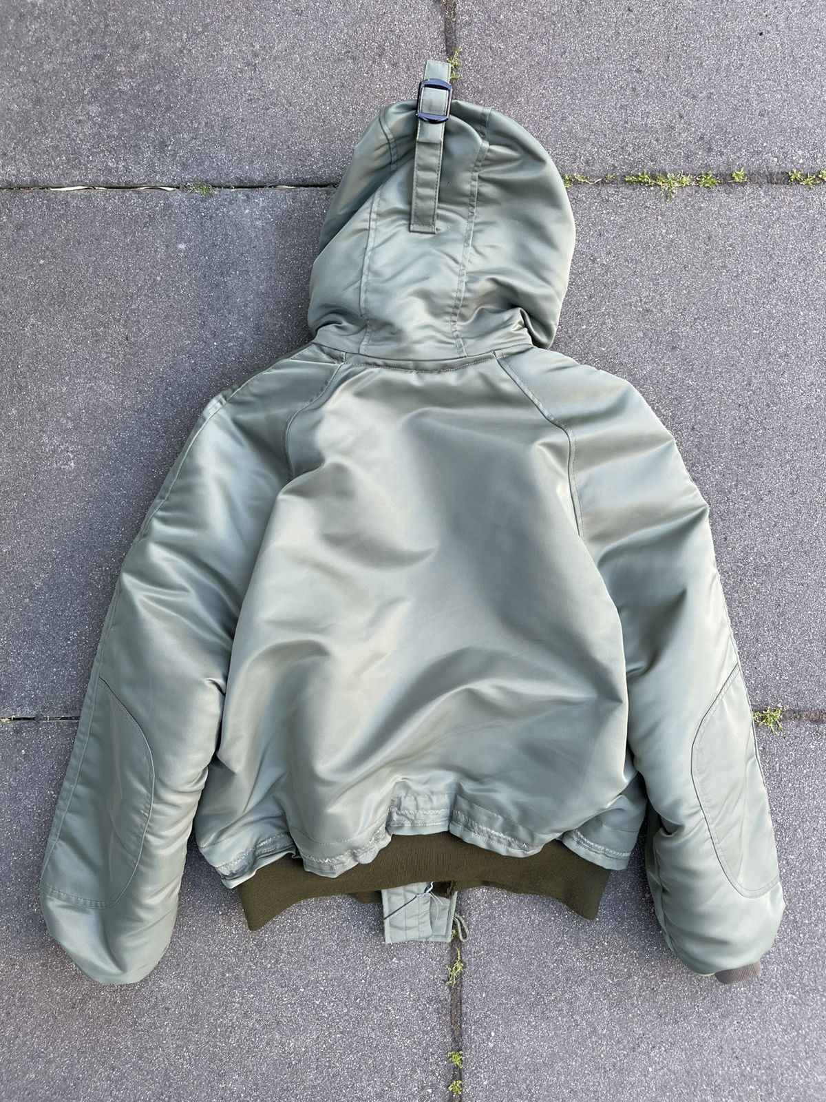 Chorley Deconstructed faux fur olive hooded bomber jacket reworked Size US L / EU 52-54 / 3 - 4 Thumbnail