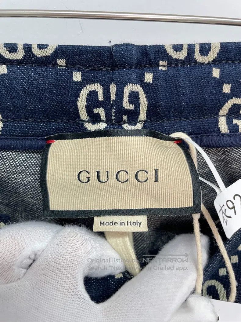 Gucci Gucci SizeM Blue printed school uniform pants Size US 31 - 2 Thumbnail