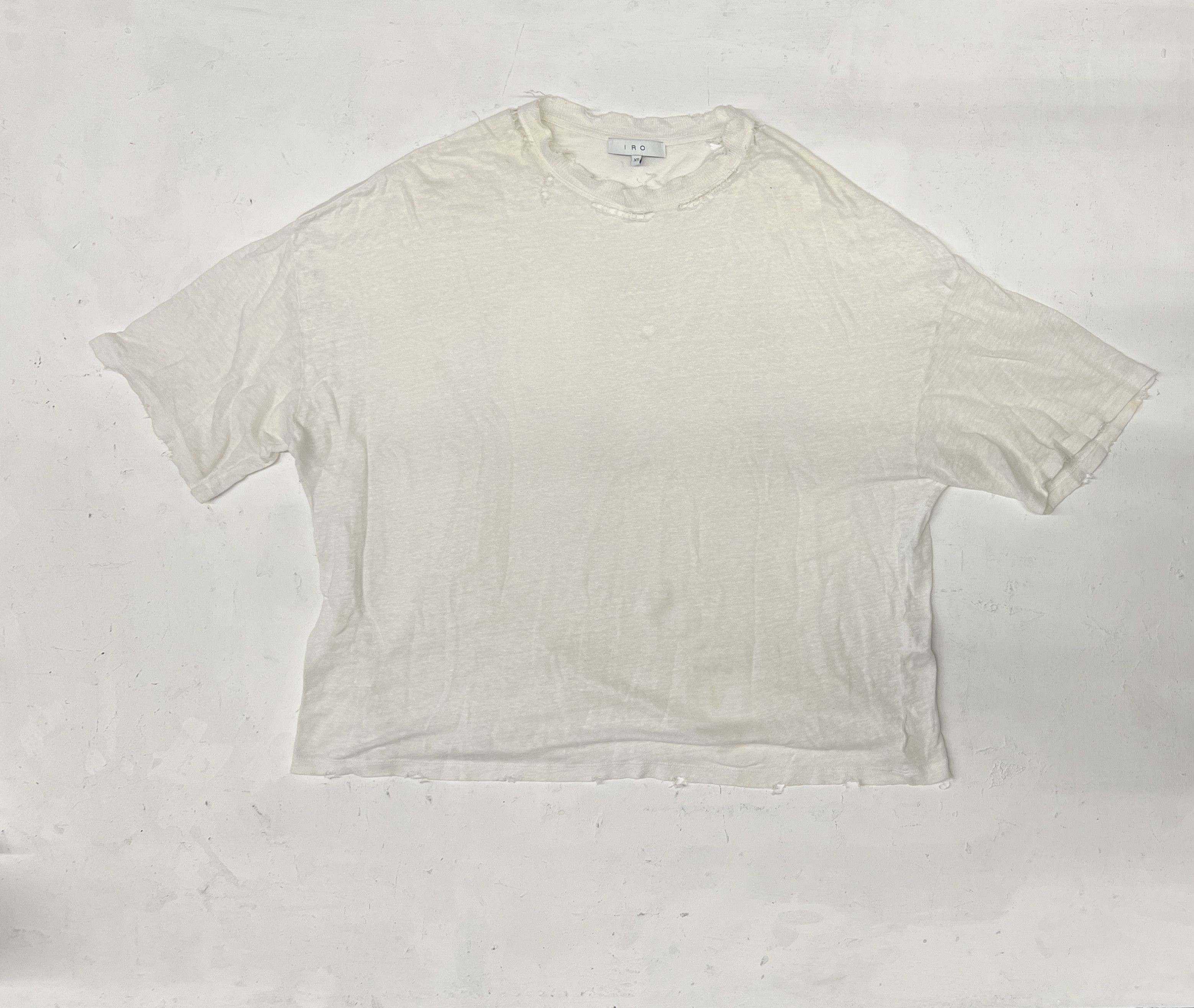 Iro IRO Paris Distressed Linen Oversized Tee Size US XS / EU 42 / 0 - 1 Thumbnail