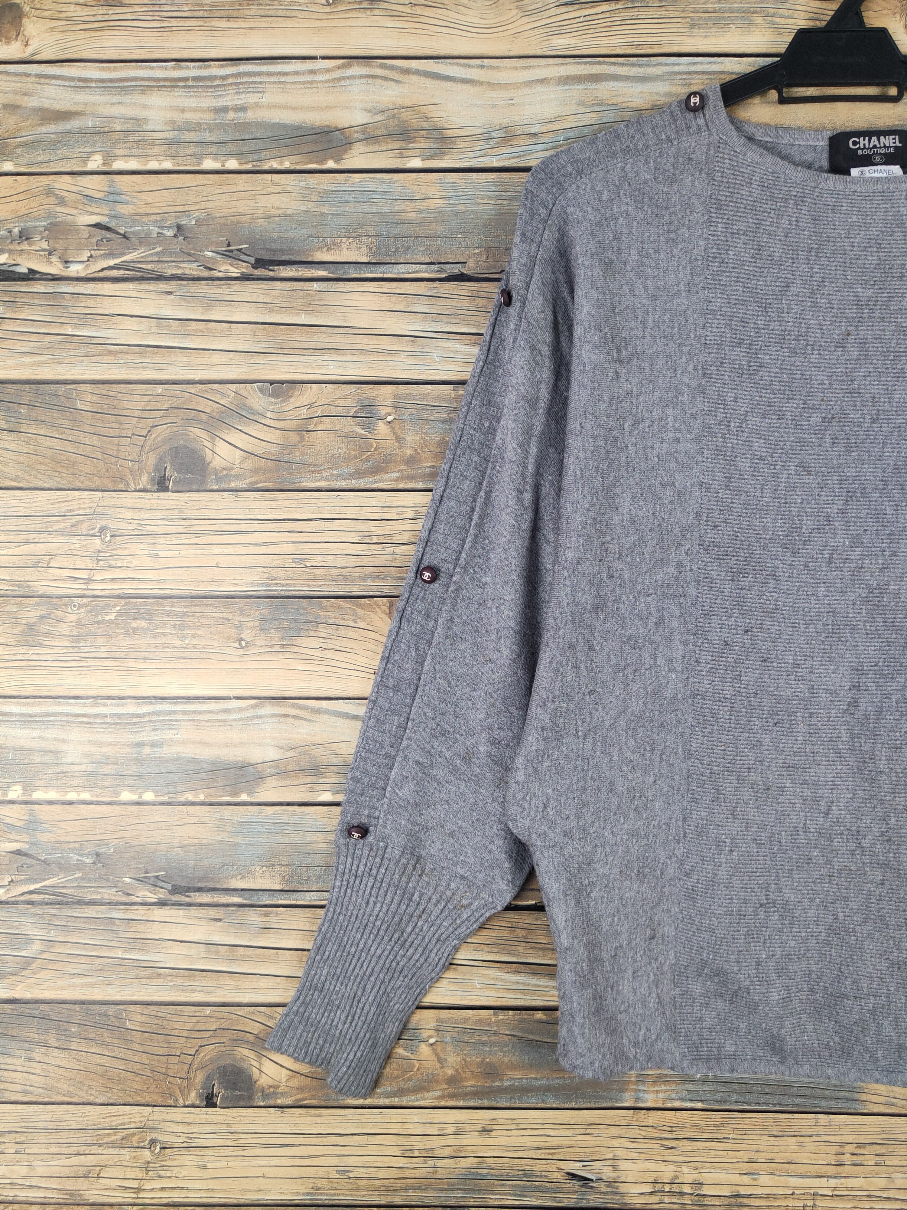 Vintage vintage Gray Blouses #W2107 Size L / US 10 / IT 46 - 4 Thumbnail