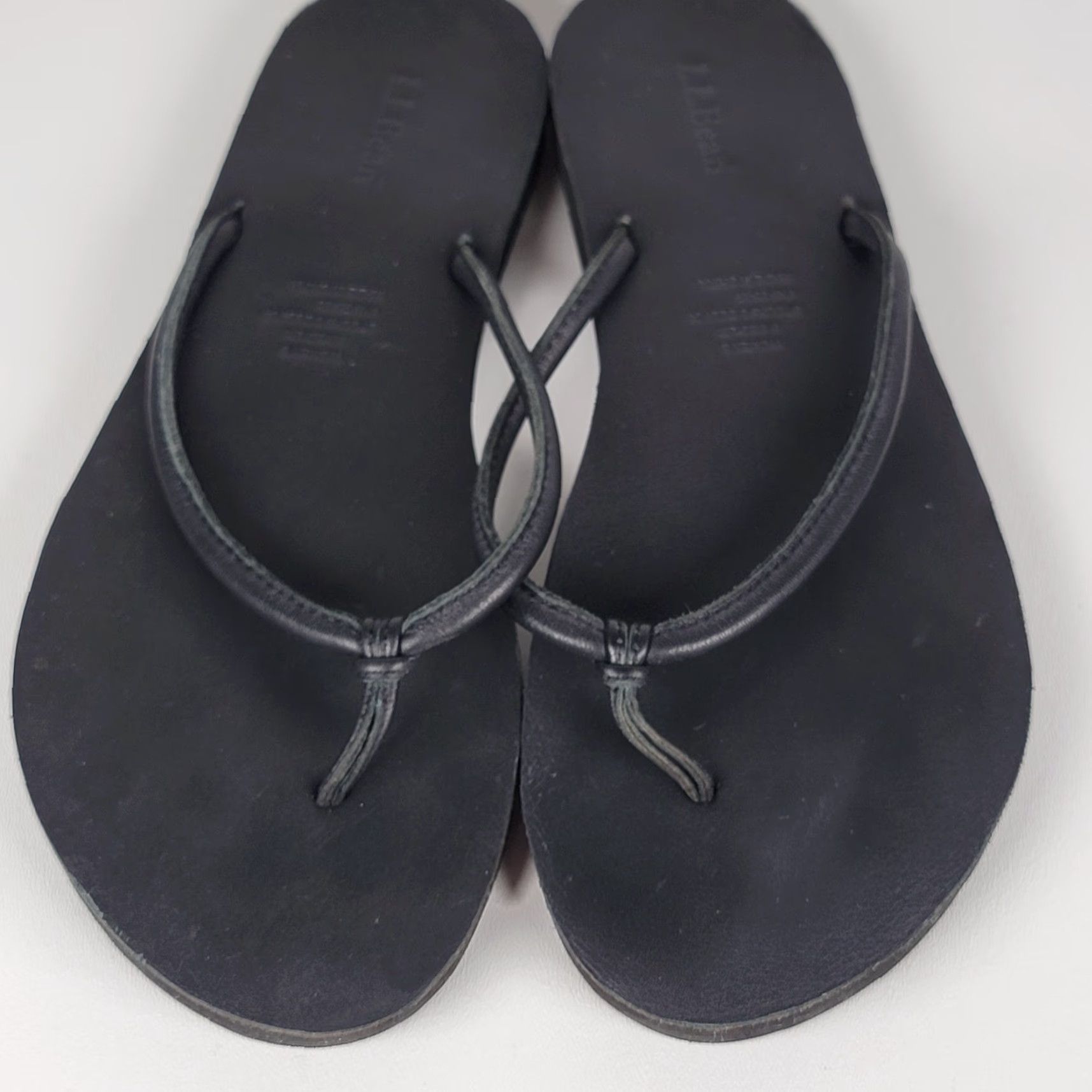 Vintage LL Bean Women's Flip Flops Black #275038 Size 8M Size US 6 / IT 36 - 2 Thumbnail