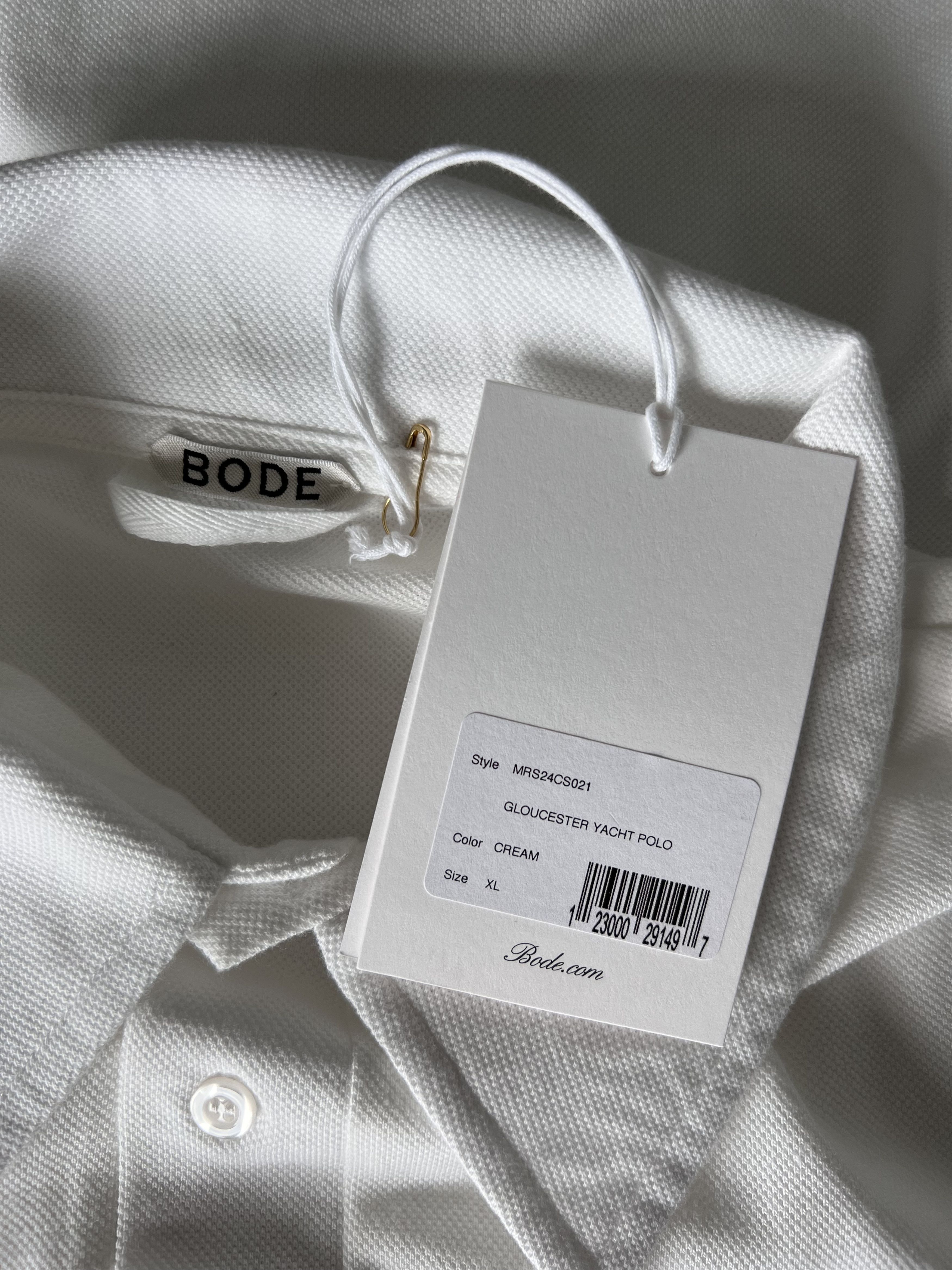 Bode Bode Gloucester Yacht Polo in White Size US XL / EU 56 / 4 - 6 Thumbnail