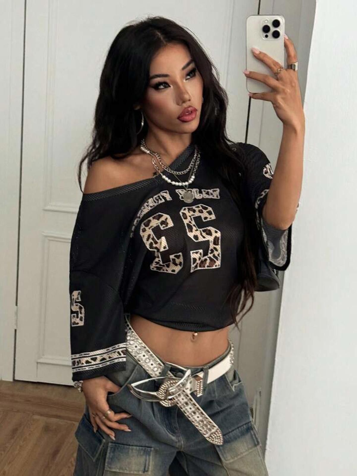 Other Black and Leopard Enjoy Freedom Mesh Numbered 23 Jersey Size ONE SIZE - 2 Thumbnail