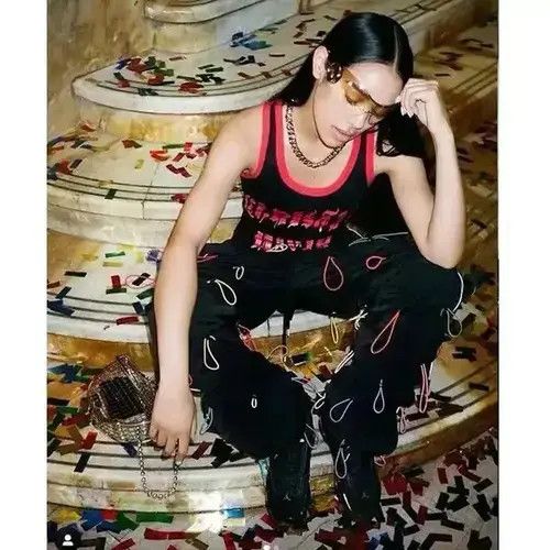 Jean Bungee Cord Black Pants Sweatpants Joggers Size US 32 / EU 48 - 3 Thumbnail