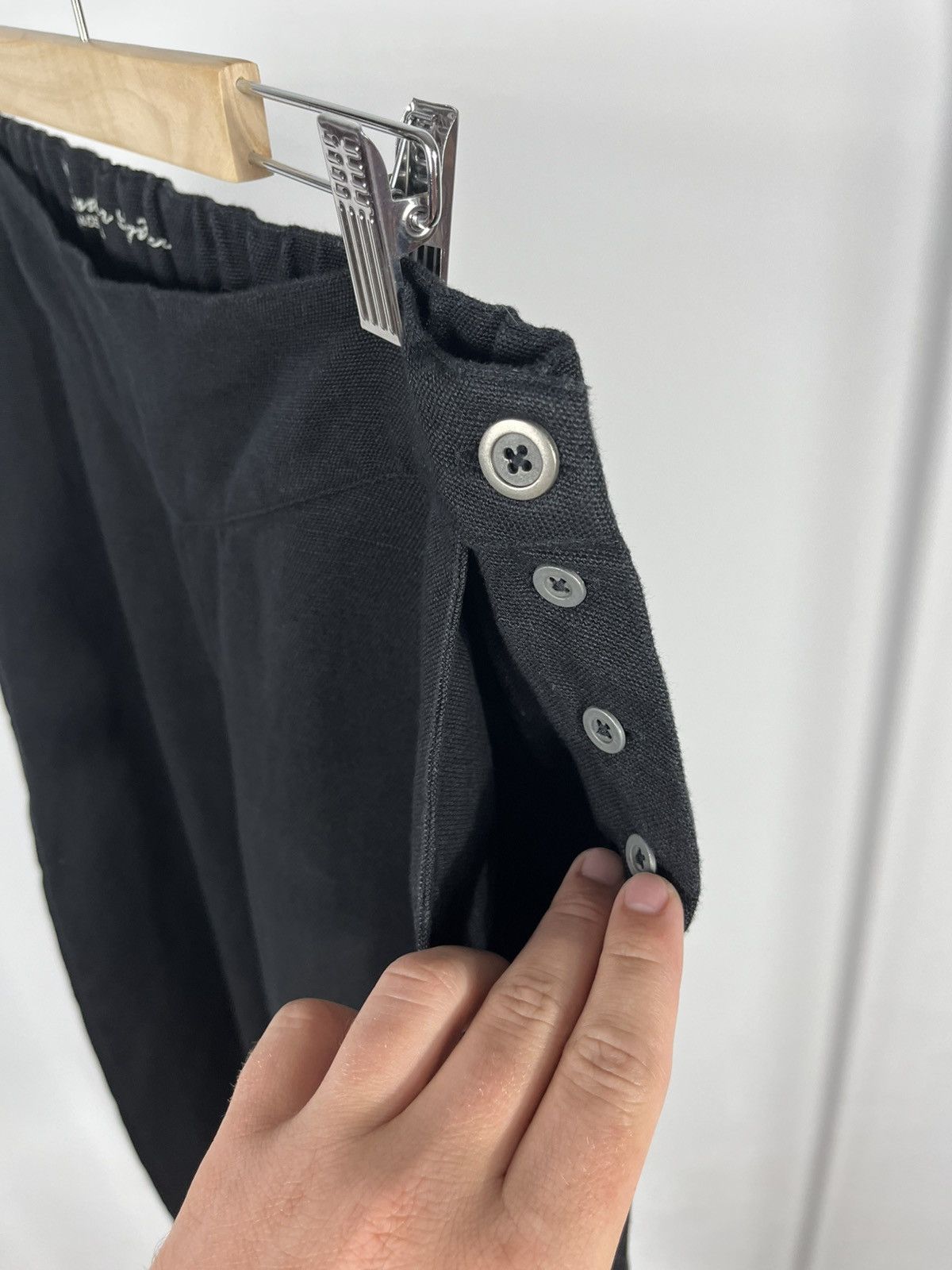 Gudrun Sjoden Gudrun Sjödén Black Baggy Linen Pants Organic Cotton Blend Size 28" / US 6 / IT 42 - 9 Thumbnail