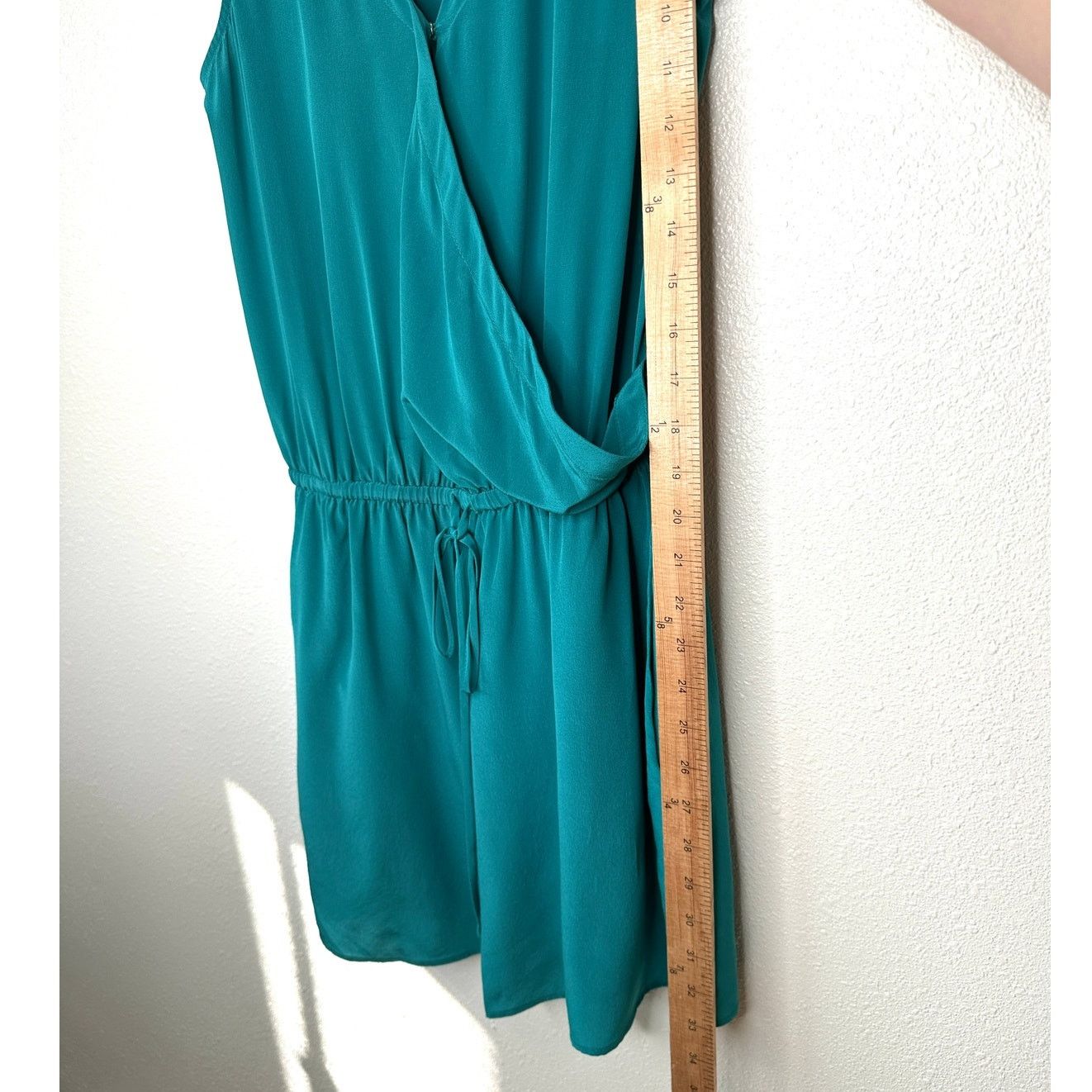 NWT Lavender Brown Jade Teal V-Neck Satin Faux Wrap Dress M -  ilac.rochib.com