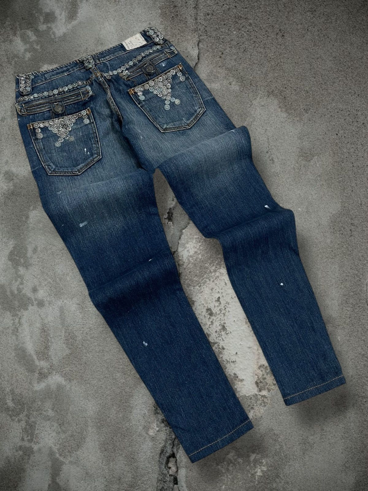 Designer Vintage Rare Og Designer Taverniti Scar Stitch Metal Denim Size US 28 / EU 44 - 11 Thumbnail