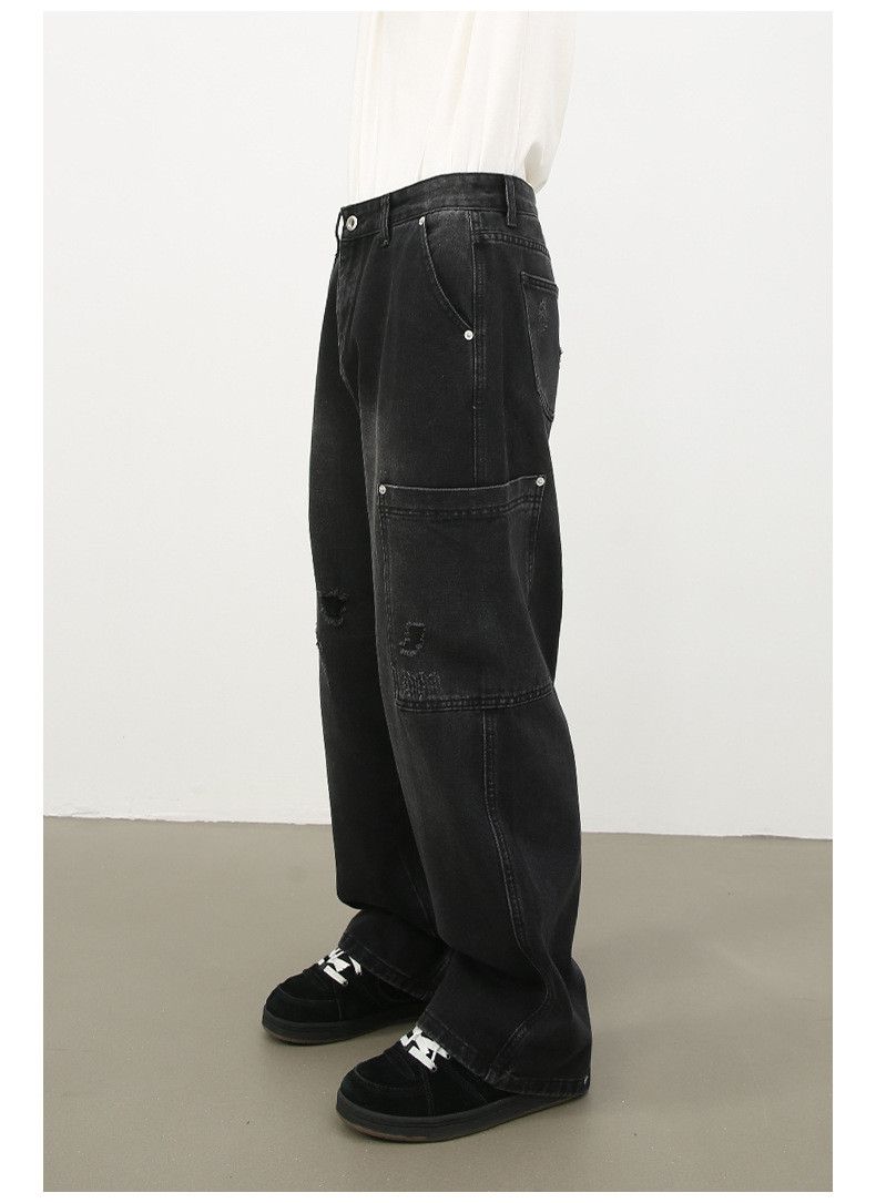 Japanese Brand American style trendy multi-pocket loose cargo jeans Size US 34 / EU 50 - 6 Thumbnail