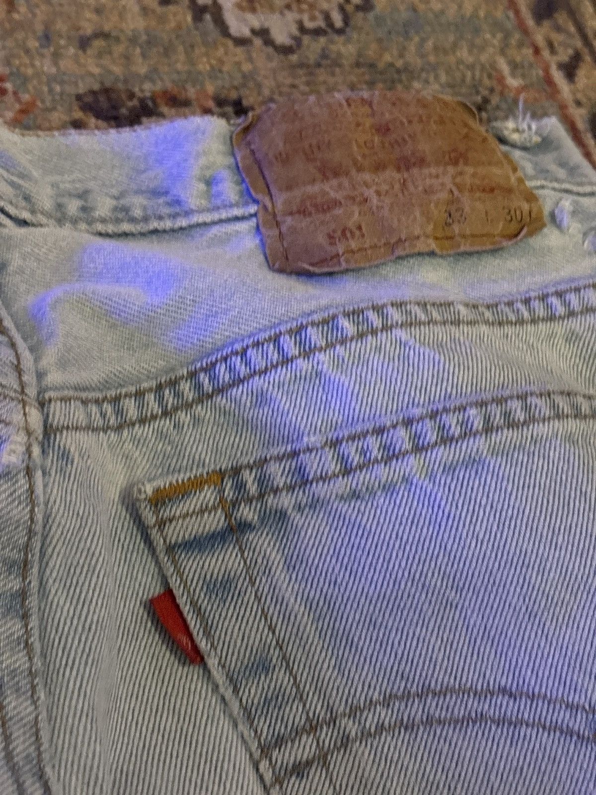 Levi's LEVIS 501 33x30 Light Blue Wash Size US 33 - 2 Thumbnail