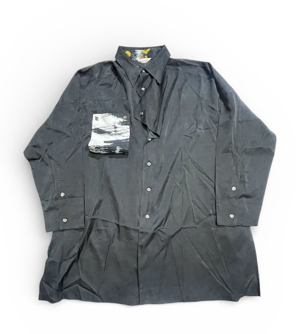 Kansai Yamamoto Vintage Kansai O2 Graphic Adjustable Pocket Shirt🔥 Size US XXL / EU 58 / 5 - 2 Thumbnail
