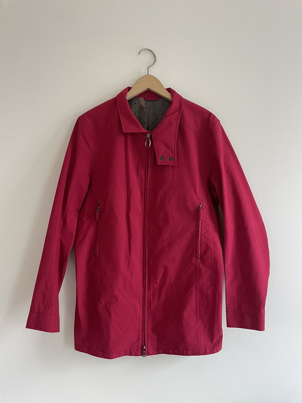 image of Vintage Prada Goretex Nylon Shell Jacket Womens Size 48 in Red