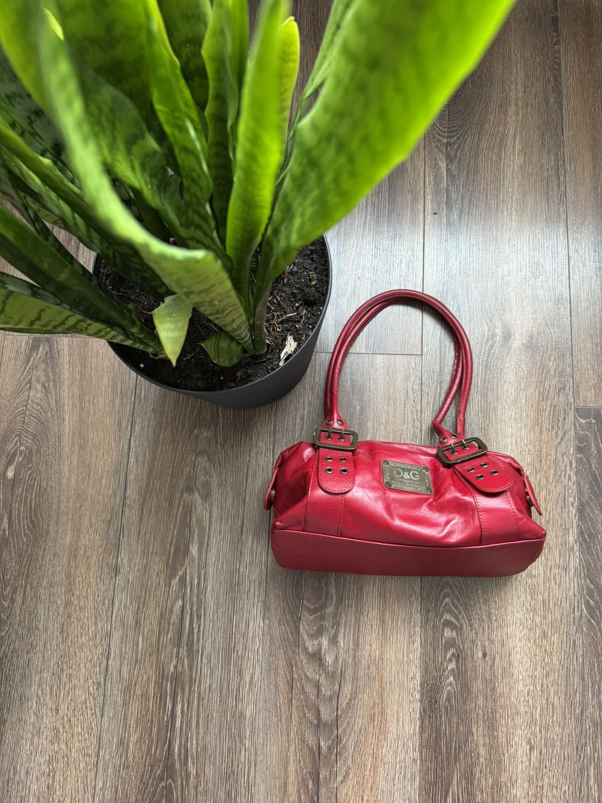 Dolce&Gabbana vintage handle red leather bag