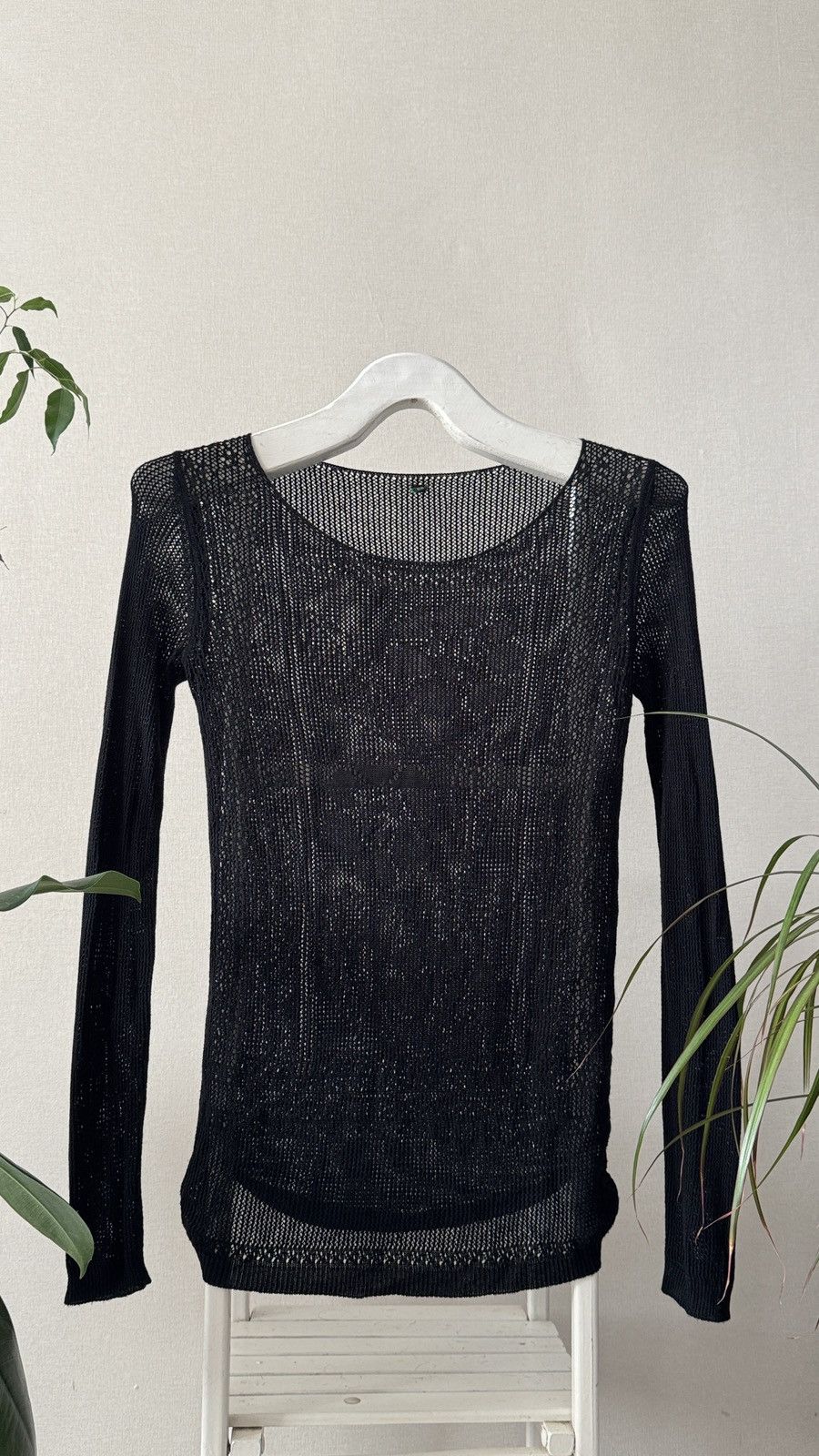 If Six Was Nine Archive Rick Owens RAF Simons Yohji Vibe Mesh LongSleeve Size L / US 10 / IT 46 - 1 Thumbnail