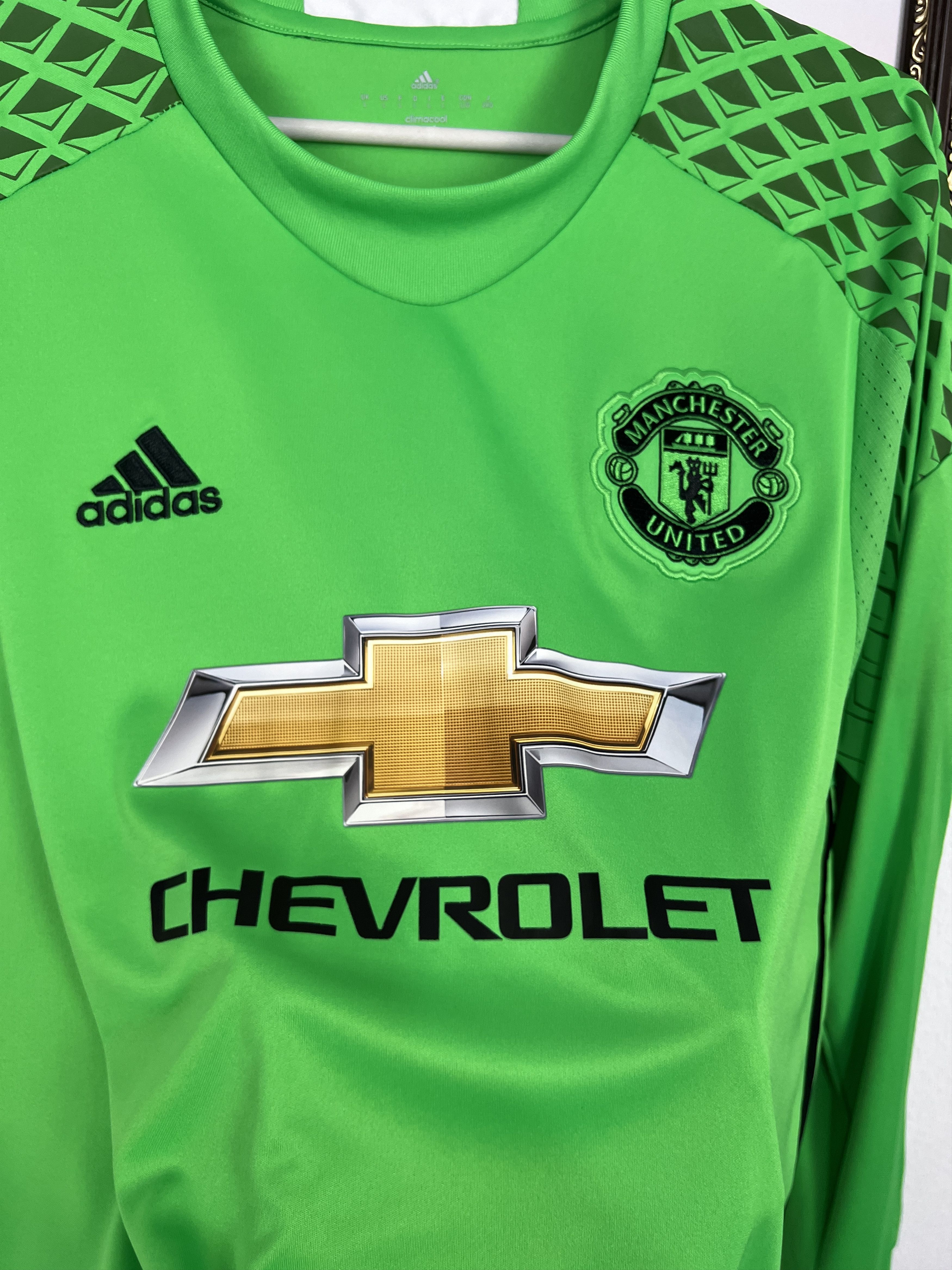 Adidas Manchester United Goalkeeper football De Gea Shirt Tee Size US L / EU 52-54 / 3 - 6 Thumbnail
