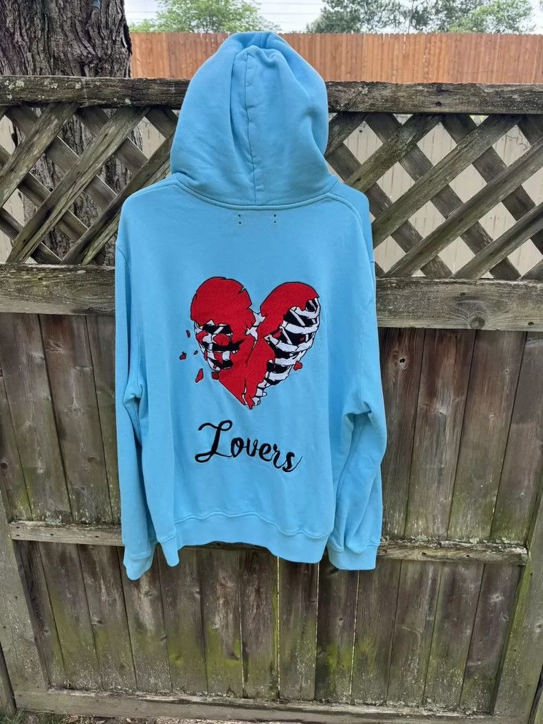 Amiri Amiri 18aw Sky Blue Heartbroken Sweatshirt Size US M / EU 48-50 / 2 - 2 Thumbnail
