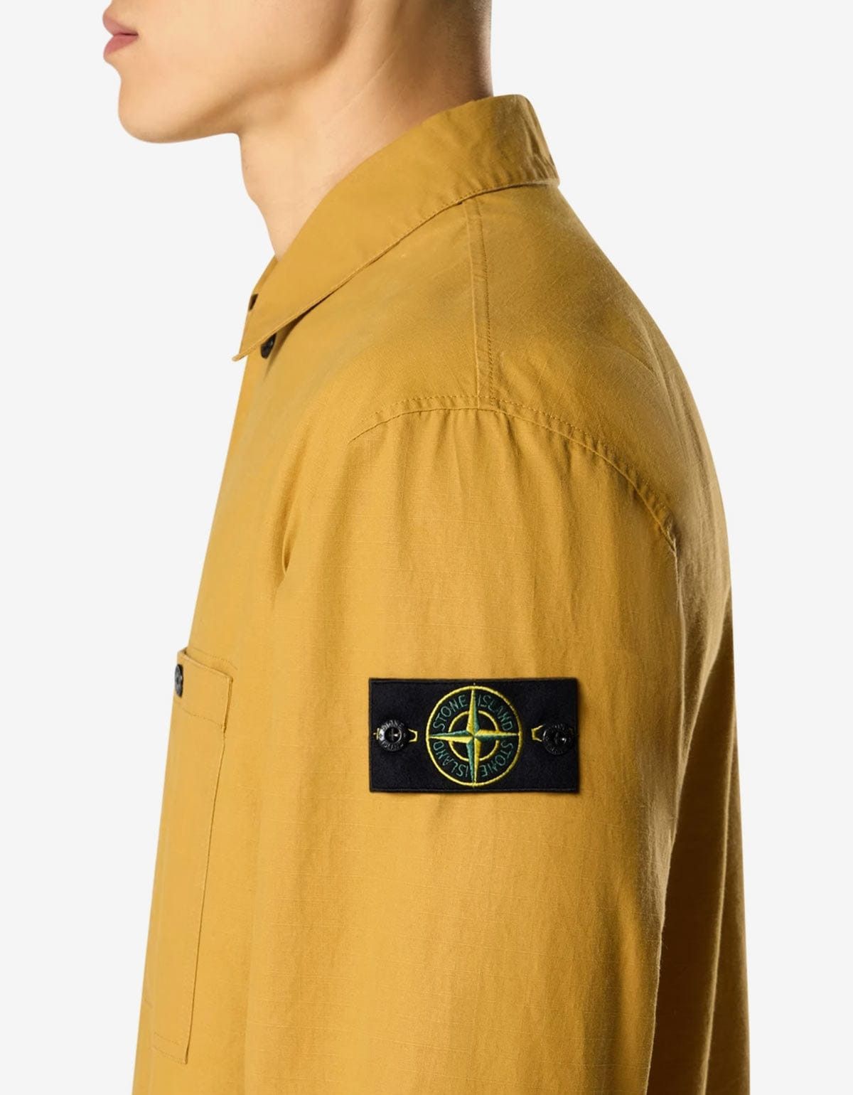 Stone Island Stone Island Yellow Double-coated Ripstop Overshirt Size US L / EU 52-54 / 3 - 2 Thumbnail