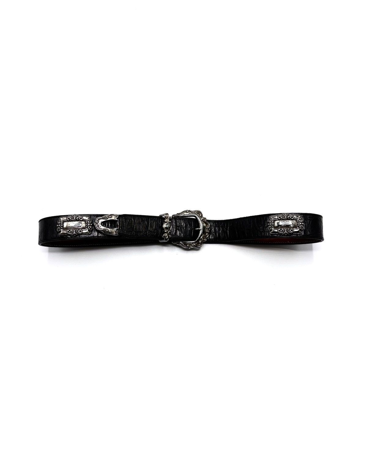 Brighton Brighton Leather Belt w/ Ornate Silver Hardware Size ONE SIZE - 2 Thumbnail