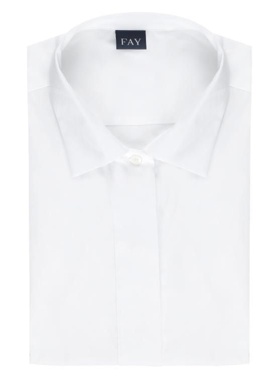 Fay FAY Women Shirts NCWA150A03SORM B001 White Size S / US 4 / IT 40 - 1 Thumbnail