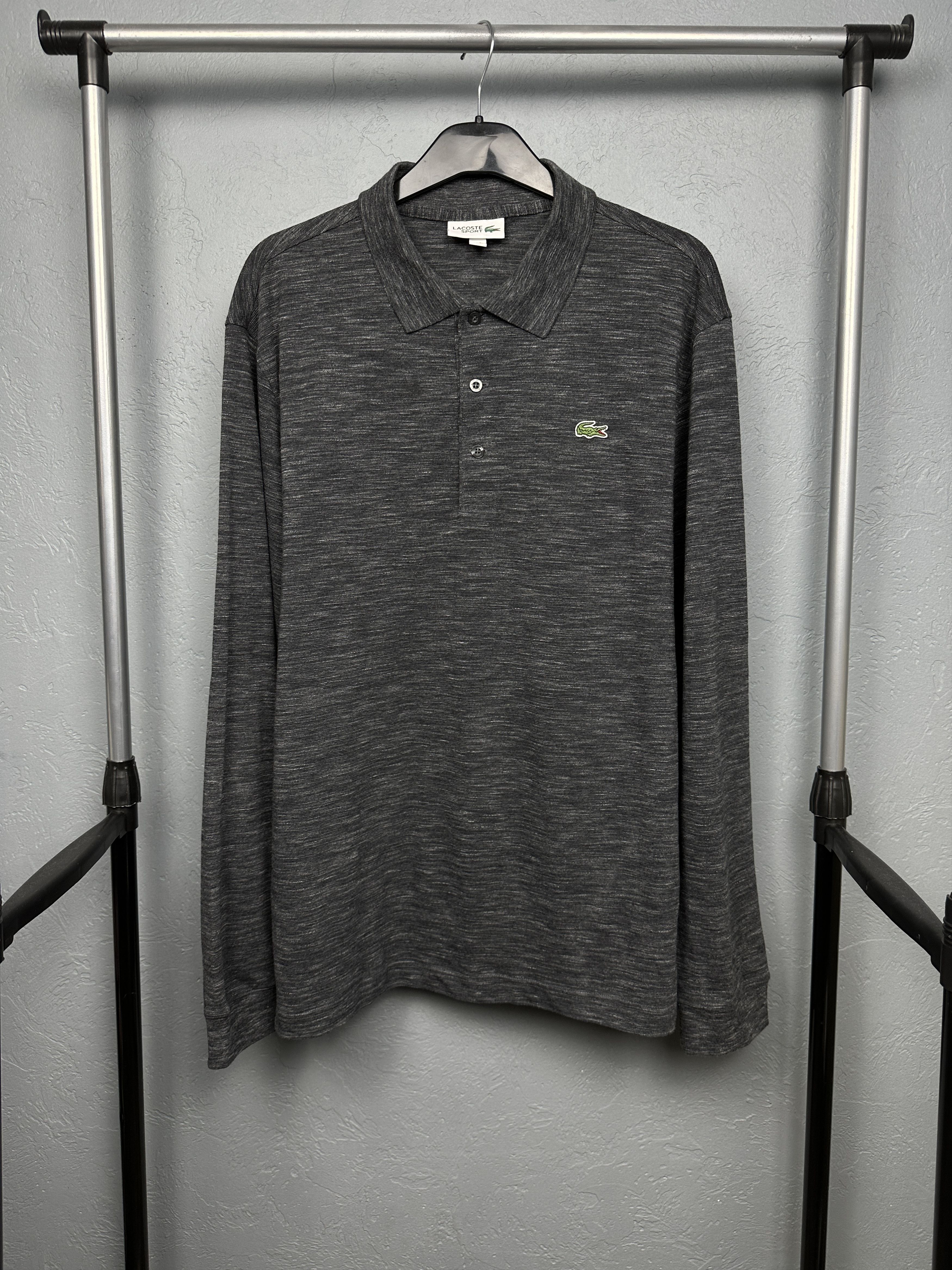 Lacoste × Vintage Lacoste Vintage Mens Long Sleeve Polo Shirt Size US XXL / EU 58 / 5 - 1 Thumbnail