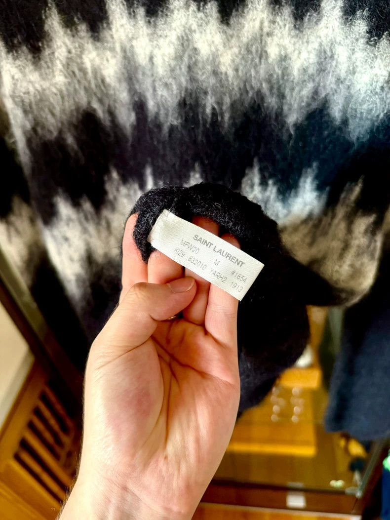 Saint Laurent Paris Saint Laurent Paris 20fw runway black and white mohair tur Size US M / EU 48-50 / 2 - 4 Thumbnail