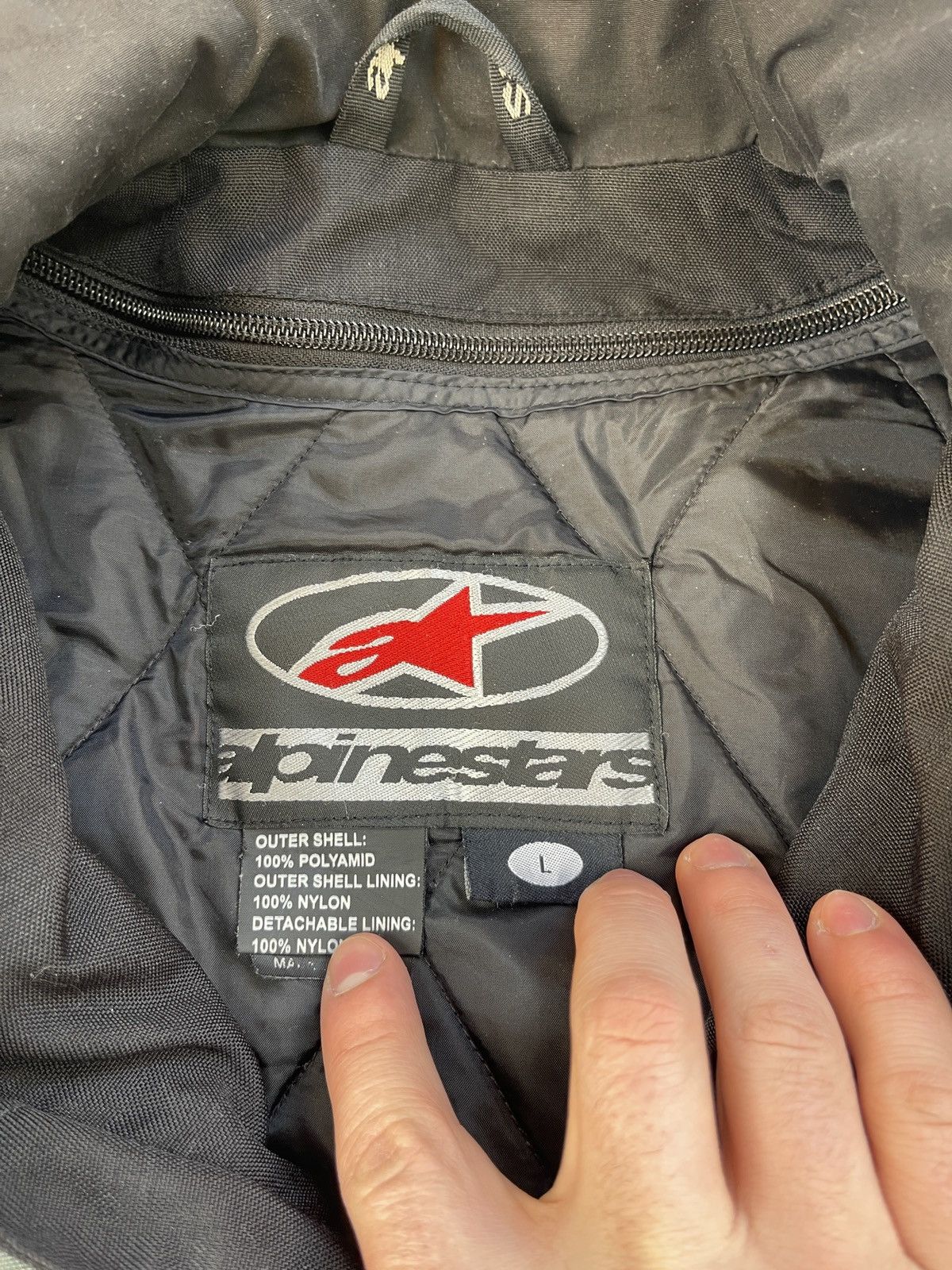 Vintage Vintage distressed Alpinestars biker leather jacket Size US L / EU 52-54 / 3 - 14 Thumbnail