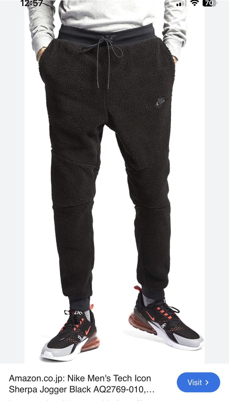 Nike Nike tech icon sherpa jogger black Size US 28 / EU 44 - 12 Thumbnail