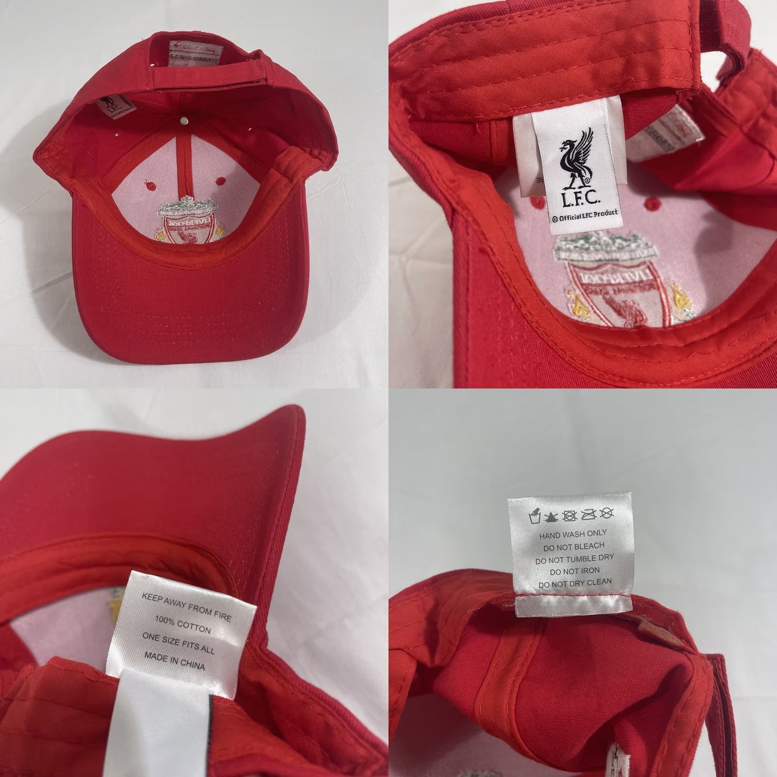 Vintage Liverpool FC Official Strapback Hat Cap You’ll Never Walk Alone LFC Men One Size Red Baseball Cap Shirt? Size ONE SIZE - 8 Thumbnail