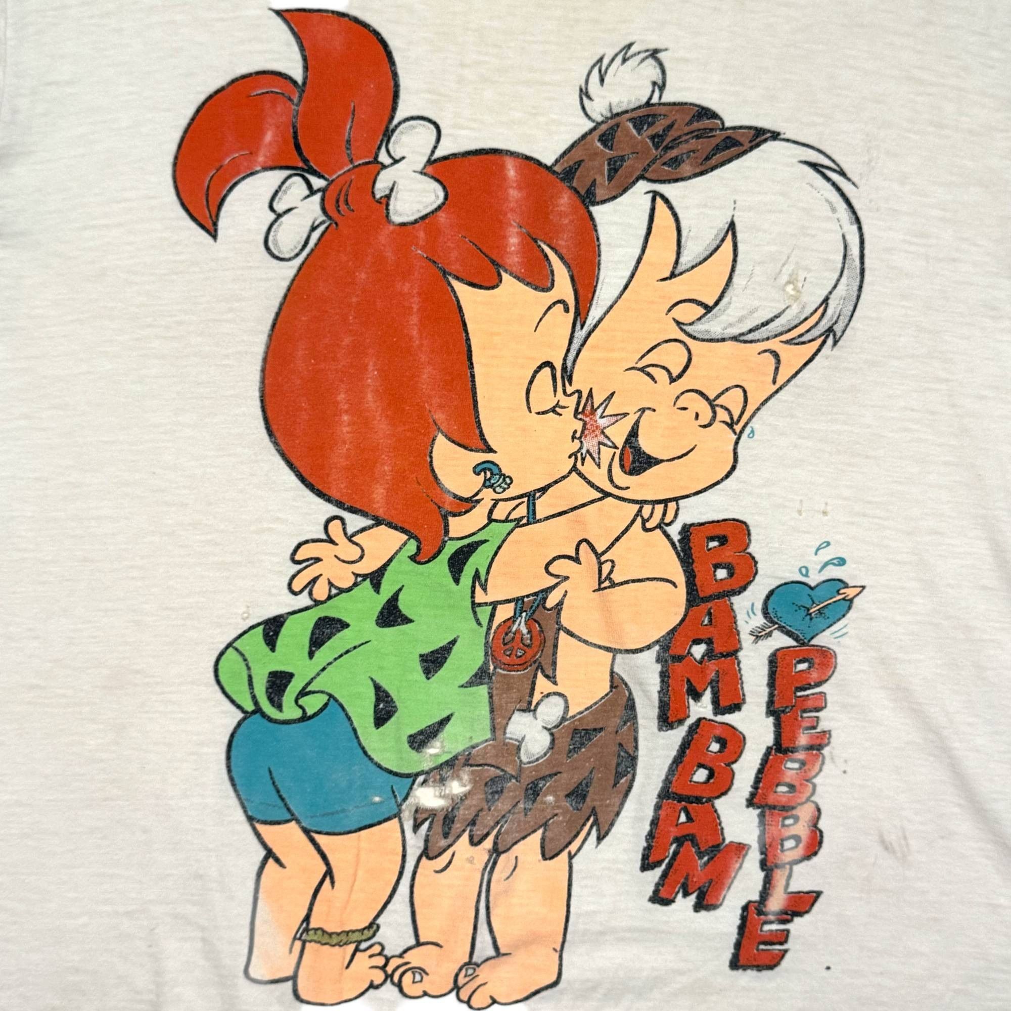 Vintage 1970s Flintstones Bam Bam Pebble T-Shirt Size US M / EU 48-50 / 2 - 2 Thumbnail