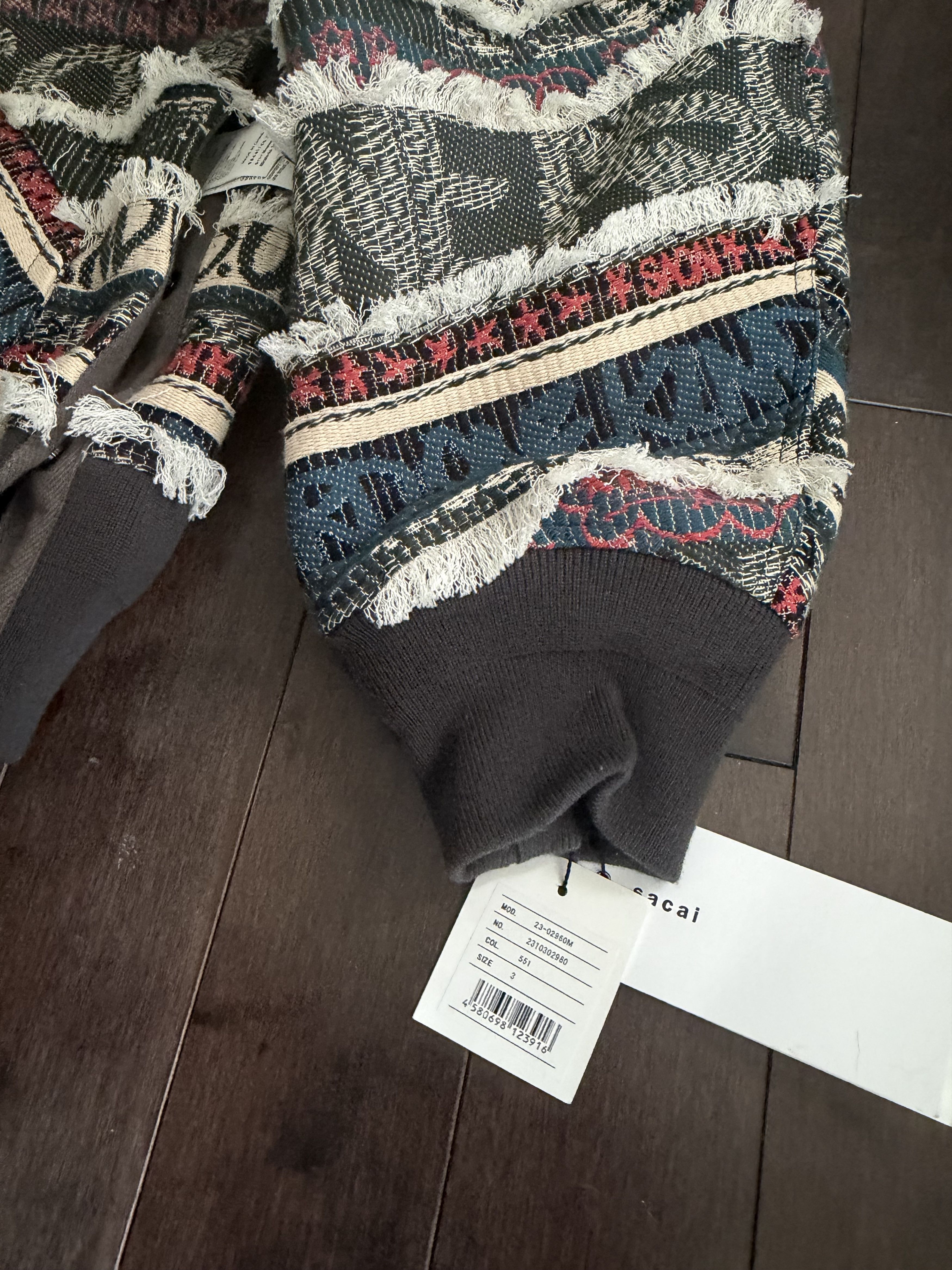 Sacai Eric Haze Jacquard Denim Jacket / Bomber w/ Tags Size US M / EU 48-50 / 2 - 2 Thumbnail