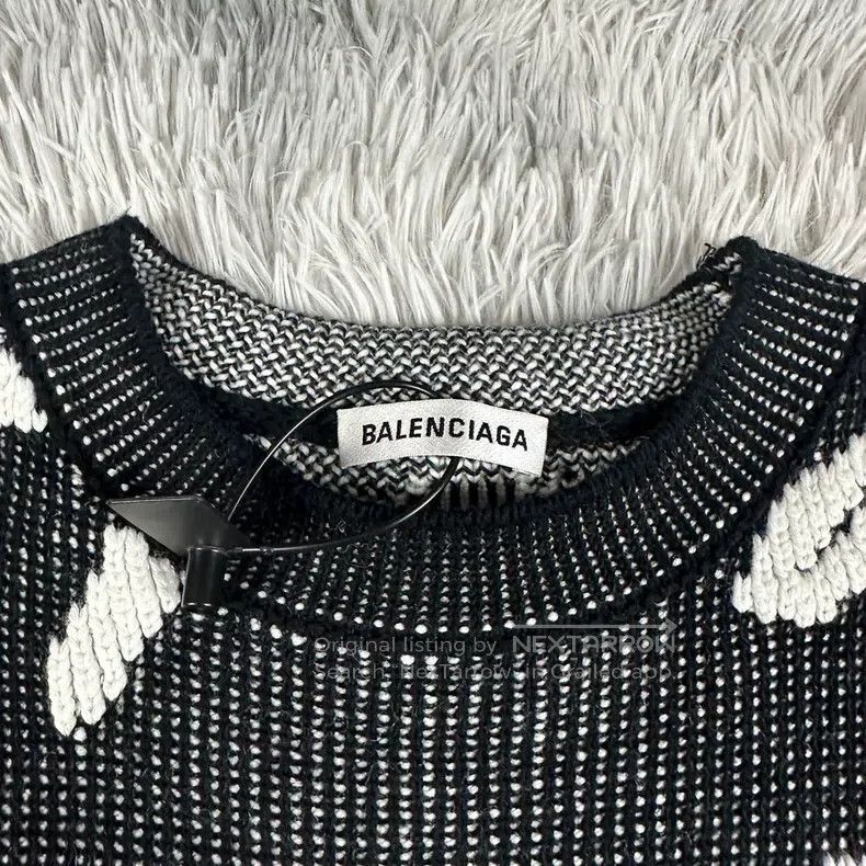 Balenciaga Balenciaga Fully Printed Black Sweater Size US S / EU 44-46 / 1 - 5 Thumbnail