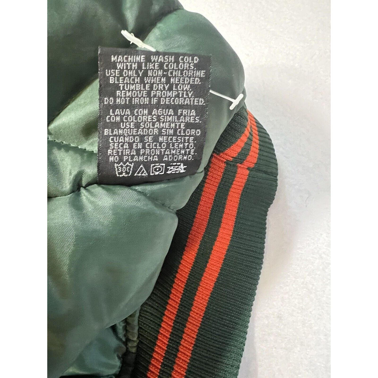 Starter VTG 80’s Miami Hurricanes Satin Starter Bomber Snap L Jacket Size US L / EU 52-54 / 3 - 11 Thumbnail