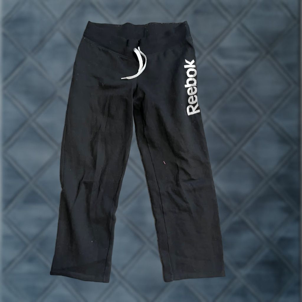 Reebok REEBOK Cozy Fleece Sweatpants Tapered Pockets Activewear Women Medium Black Size 32" / US 10 / IT 46 - 1 Thumbnail
