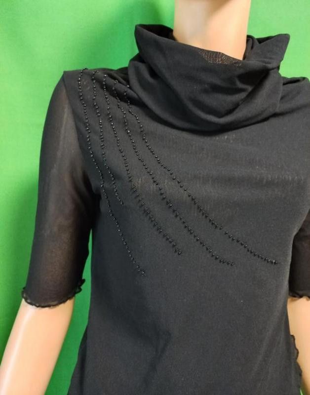 Japanese Brand Y2K Monochrome black mesh top sz M brand Tiffi Size M / US 6-8 / IT 42-44 - 9 Thumbnail