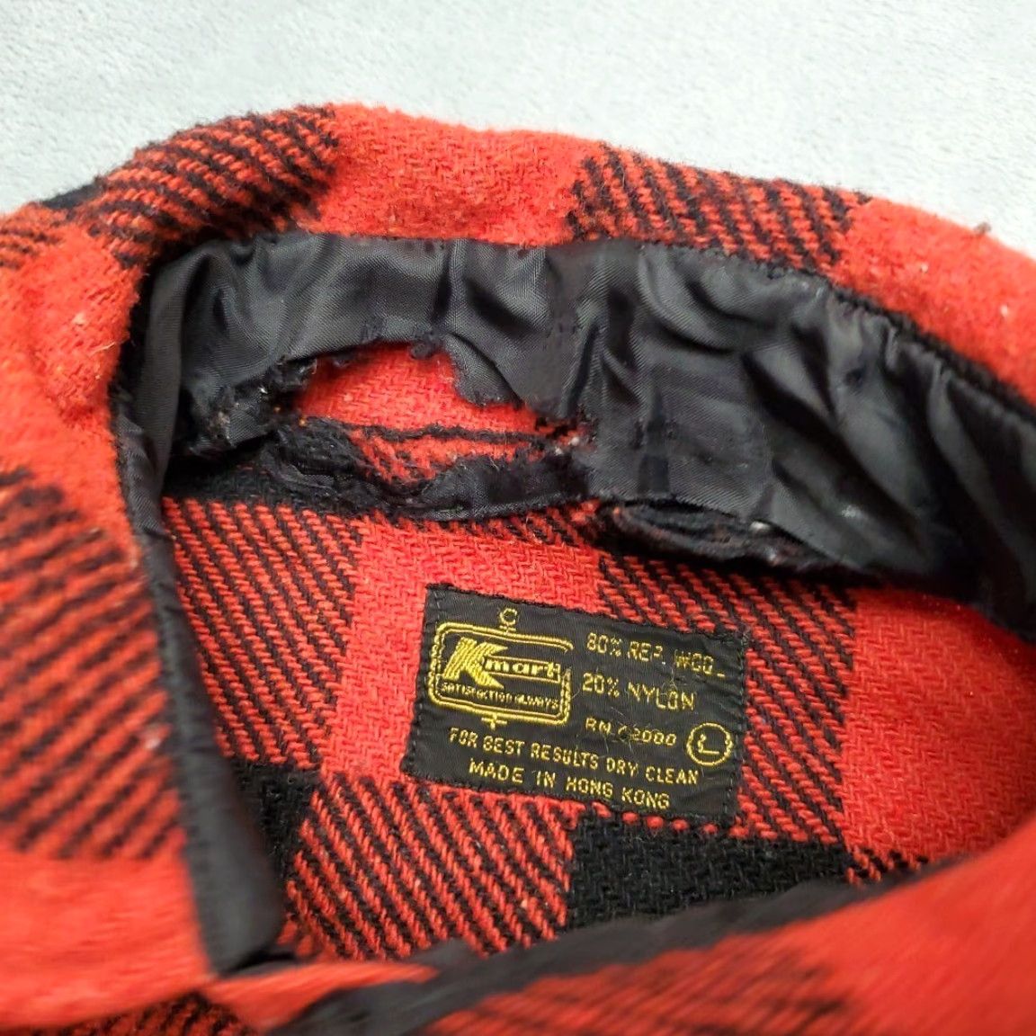 Vintage VINTAGE Shirt Jacket Mens Large Red Buffalo Plaid Wool Over Shirt Logger Shacket Size US L / EU 52-54 / 3 - 5 Thumbnail
