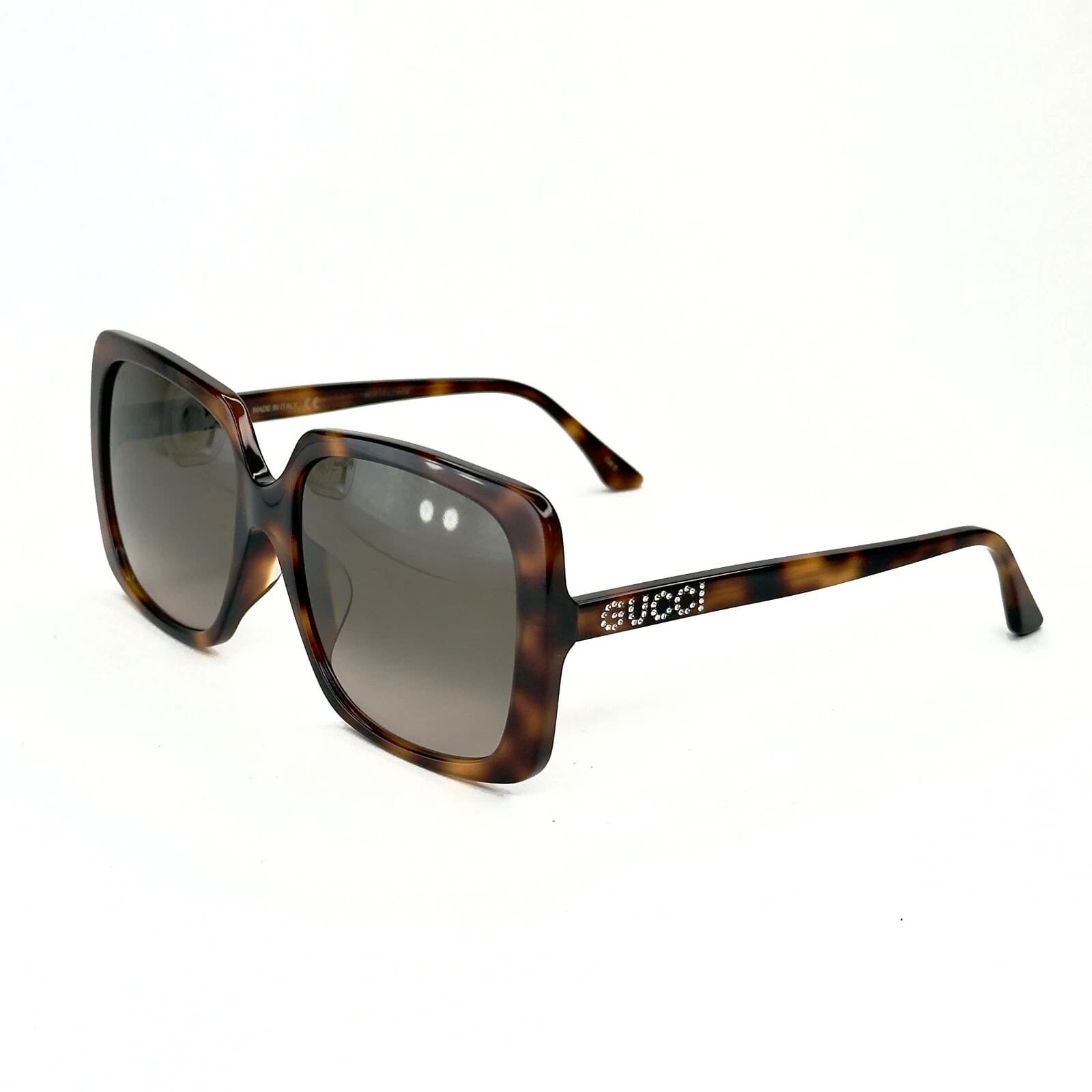 Gucci GUCCI 0728 Brown Stud Logo Oversized Sunglasses GG0728S 002 Size ONE SIZE - 6 Thumbnail