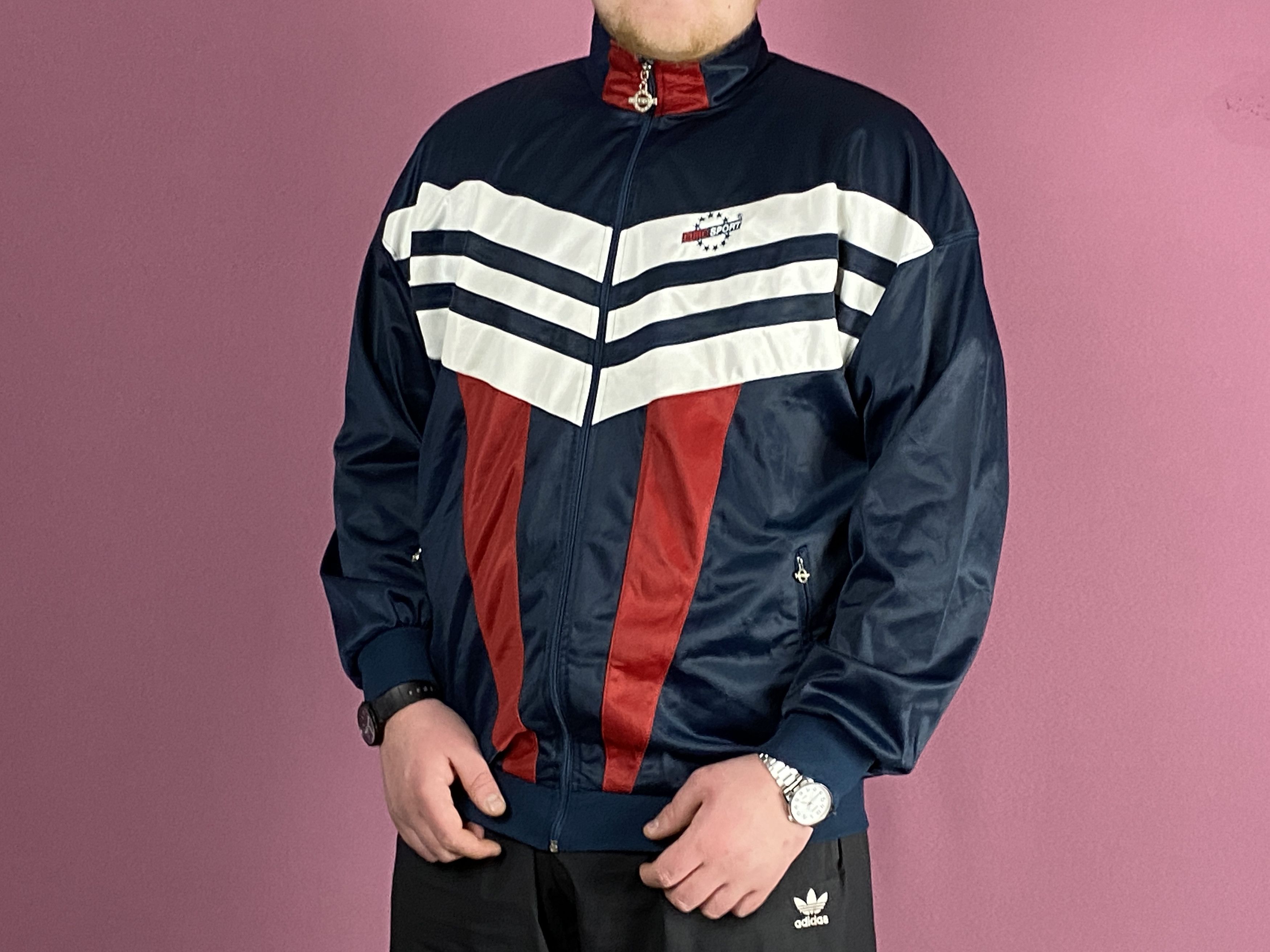 Vintage 90s Euro Sport Vintage Men's Track Jacket - XL Size US XL / EU 56 / 4 - 4 Thumbnail