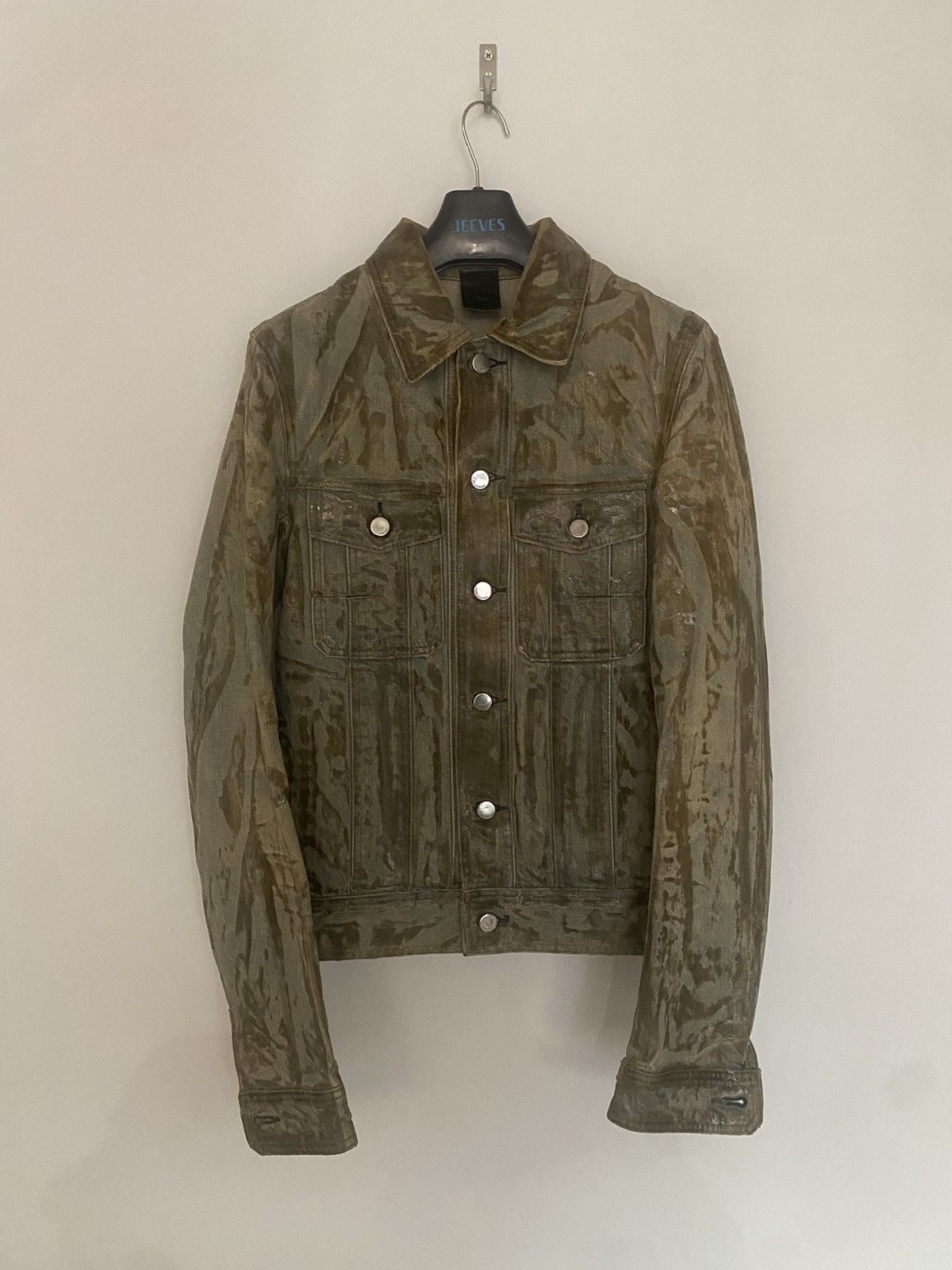 Dior Homme SS04 ワークジャケット　44 Dior × Hedi Slimane Dior Homme SS04 Strip Destroyed Waxed Denim
