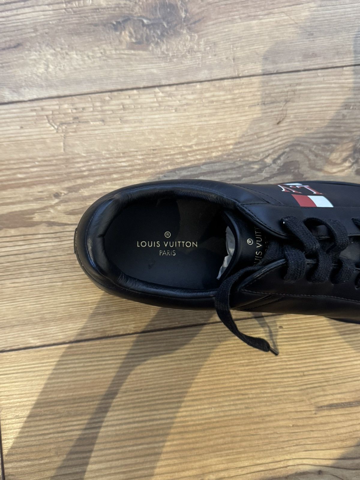 Louis Vuitton Louis Vuitton Black Leather Sneakers Size US 9 / EU 42 - 4 Thumbnail
