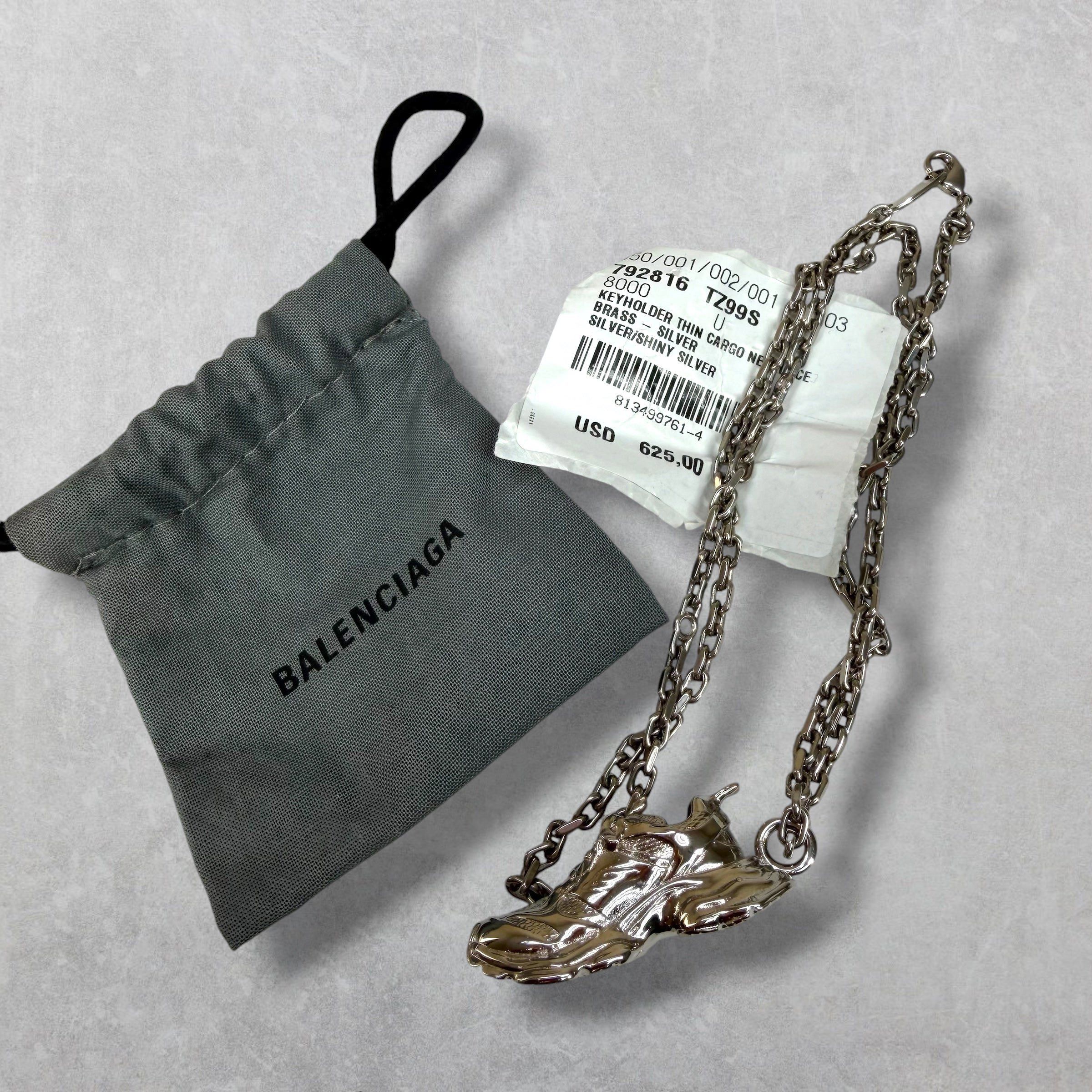Balenciaga Balenciaga Track Brass Silver Necklace Size ONE SIZE - 3 Thumbnail