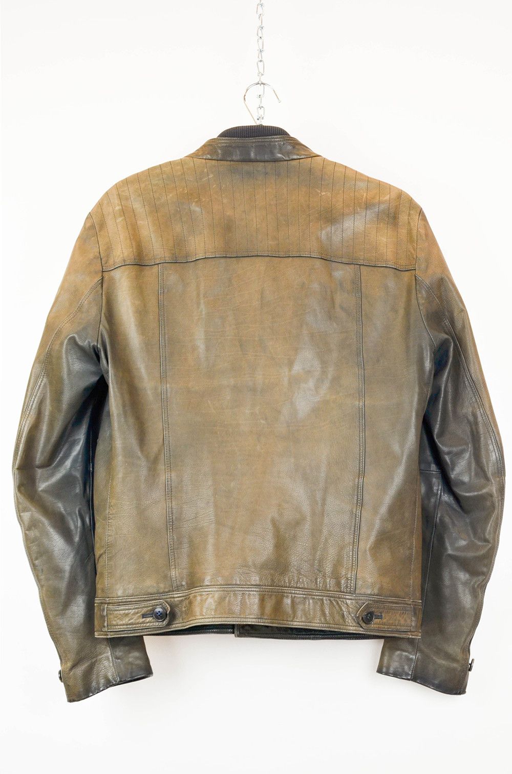 Gucci Gucci Vintage Distressed Leather Field Jacket – Size 50 Size US M / EU 48-50 / 2 - 2 Thumbnail