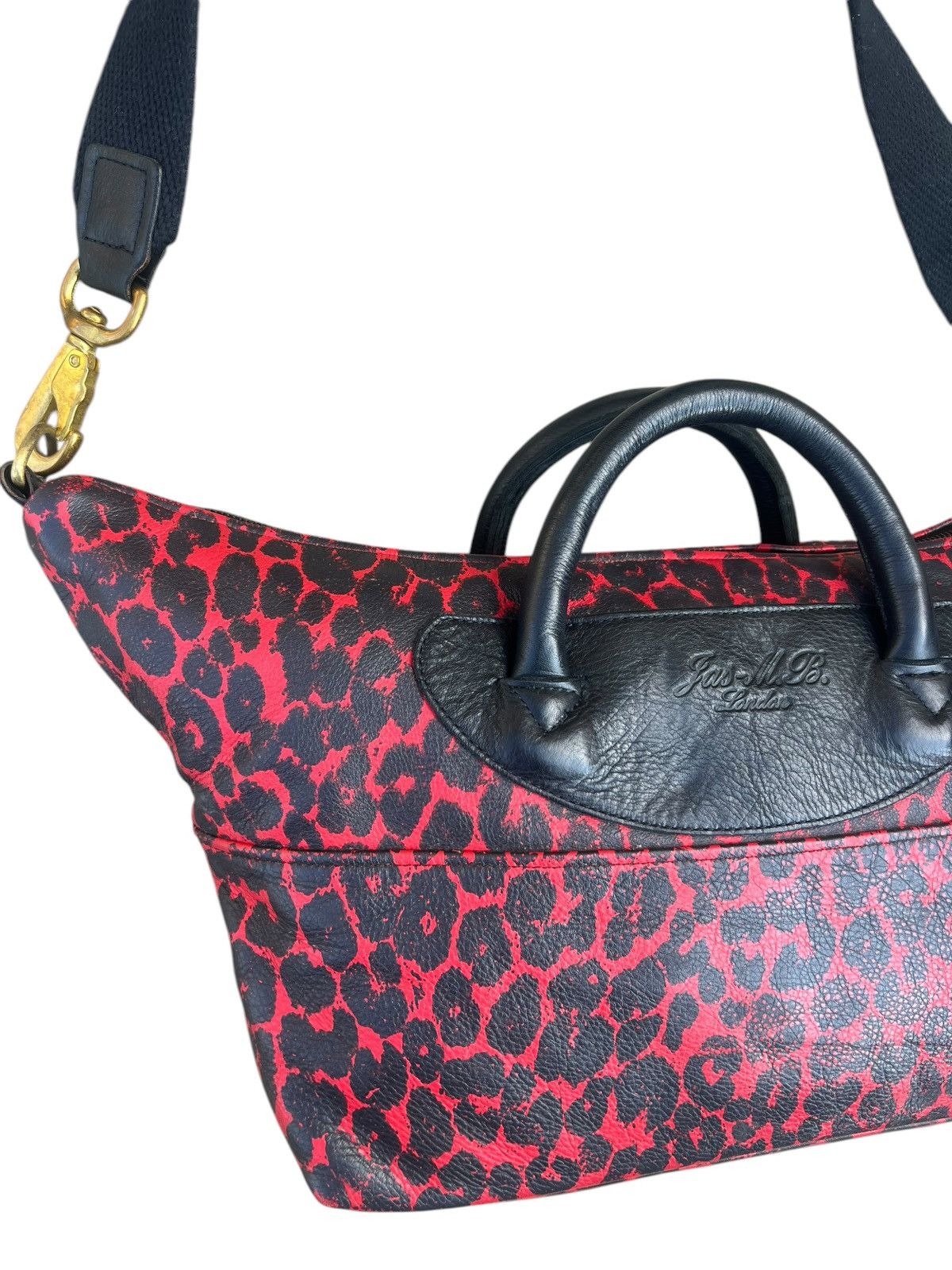 Jas MB Jas - M.B. London Patina Leather Camouflage 2 Way Bag Size ONE SIZE - 7 Thumbnail