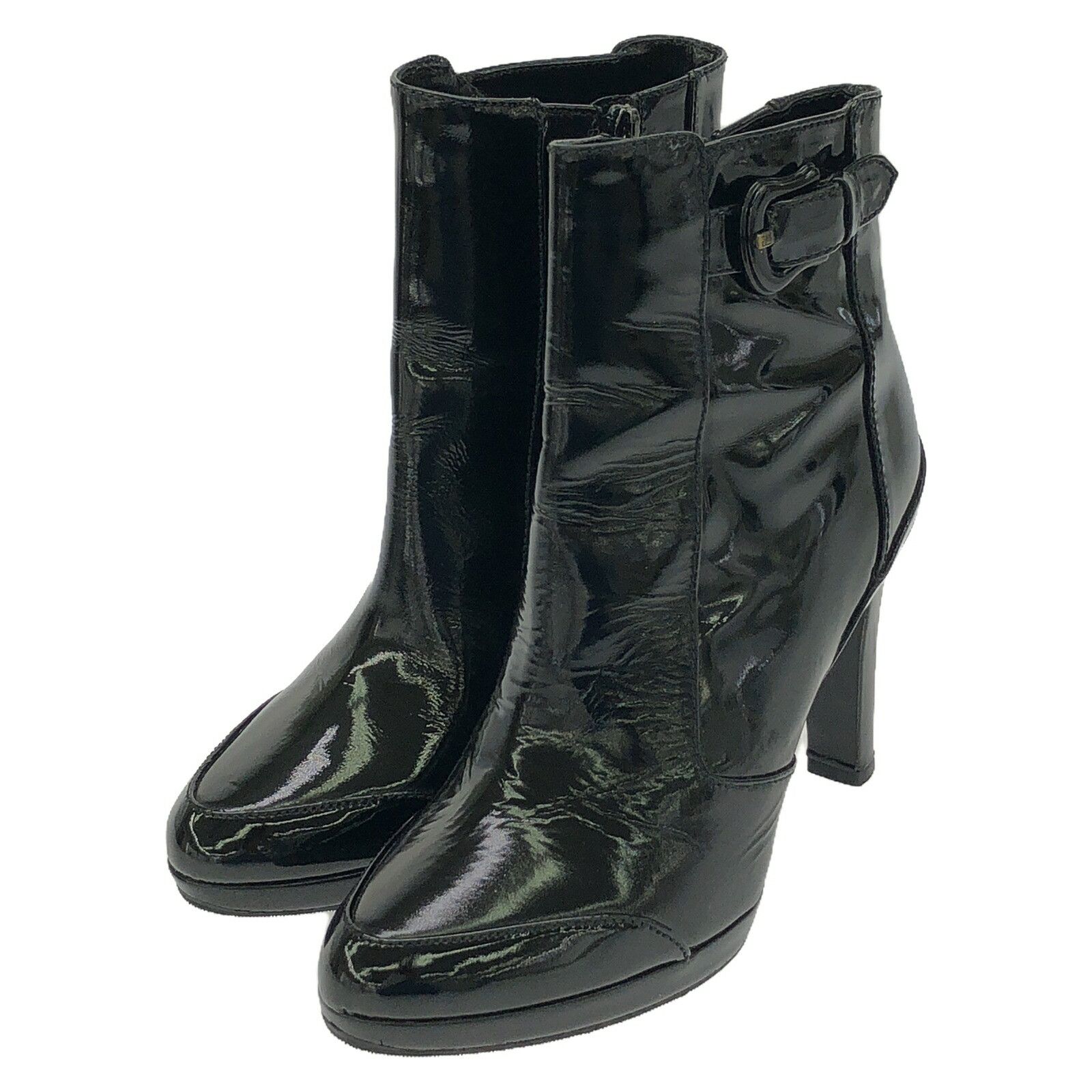 Fendi Fendi Official Name Leather Boots Leather Shoes in Black, Women's