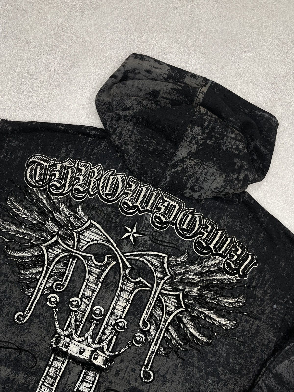 Affliction Affliction Throwdown Premium MMA Hoodie Full Print Big Logo Size US XL / EU 56 / 4 - 4 Thumbnail