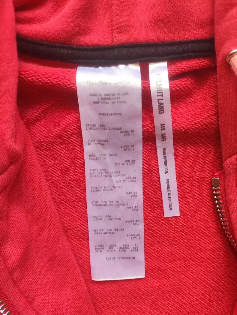 Helmut Lang HELMUT LANG Red slogan hoodie Size M / US 6-8 / IT 42-44 - 4 Thumbnail