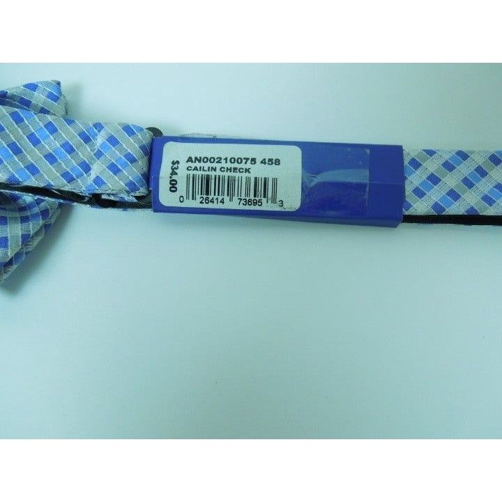Apt. 9 Apt. 9 Cailin Check Blue Silver Bow Tie Size ONE SIZE - 4 Thumbnail